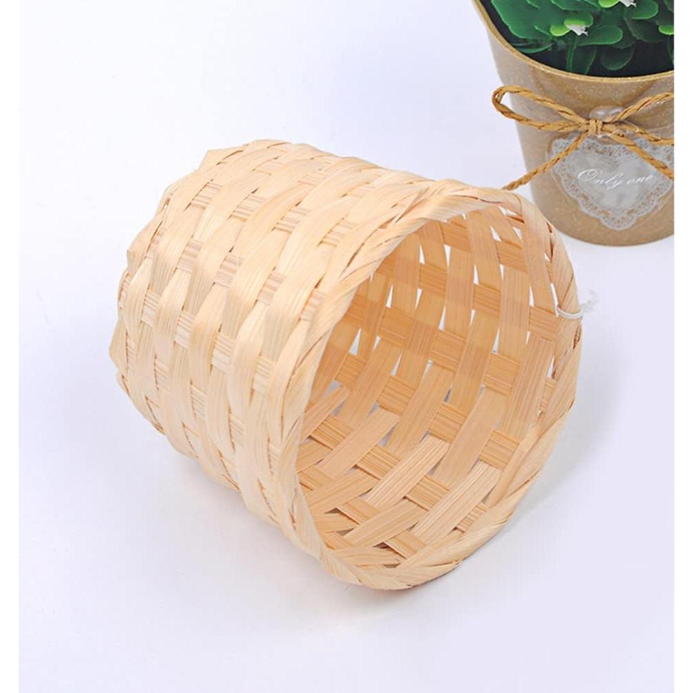 Kisangel 4 Canastas Mini Tejidas para Picnic y Decoración