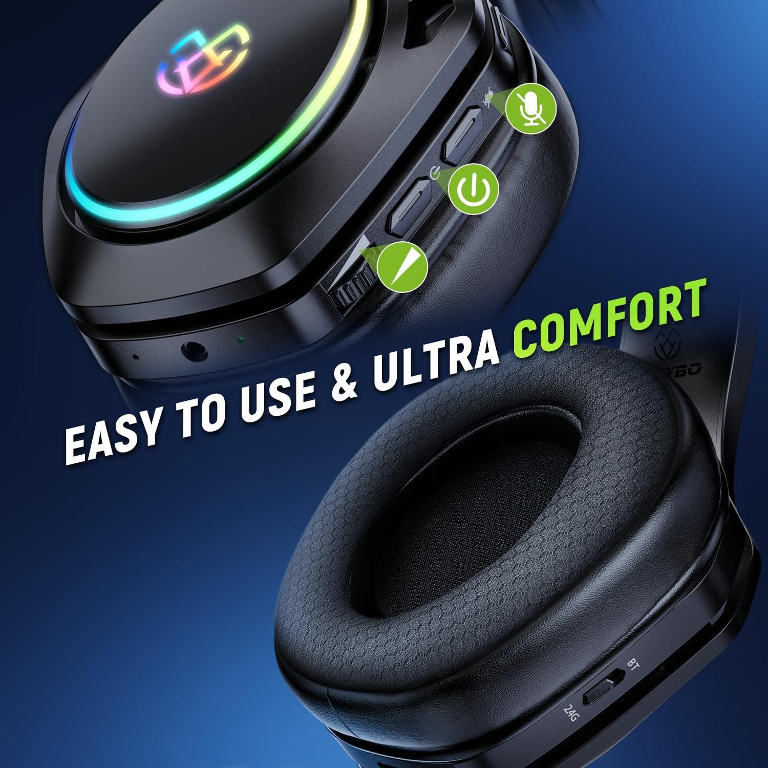 Auriculares Inalámbricos Tatybo WT01 7.1 Surround 40H PS5 PS4 PC