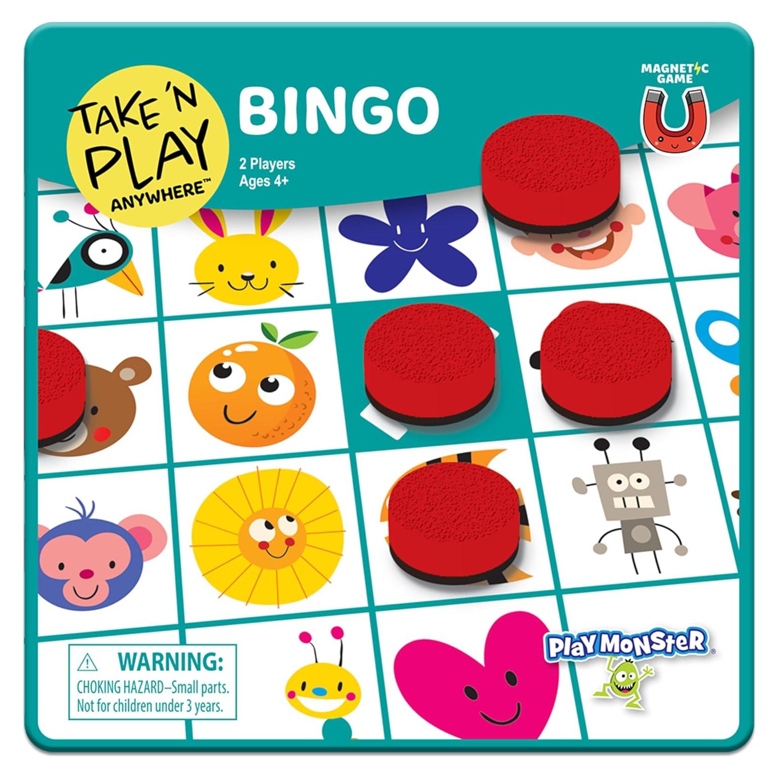 Juego de Bingo Magnético Portátil PlayMonster - Para 2 Jugadores 4+