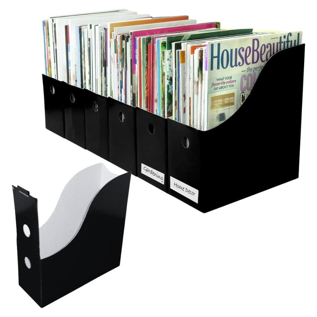 Soporte para Revistas Evelots - Juego de 6 - Cartón Resistente