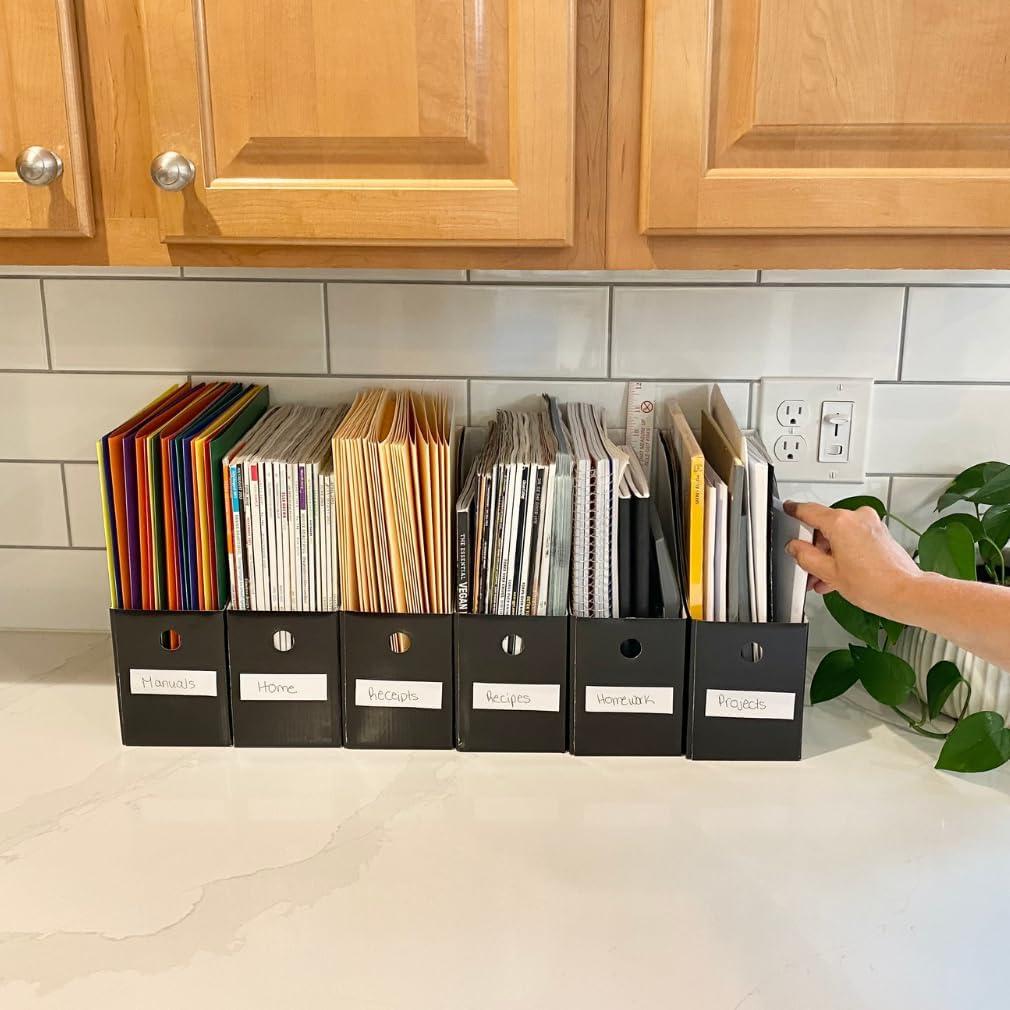 Soporte para Revistas Evelots - Juego de 6 - Cartón Resistente