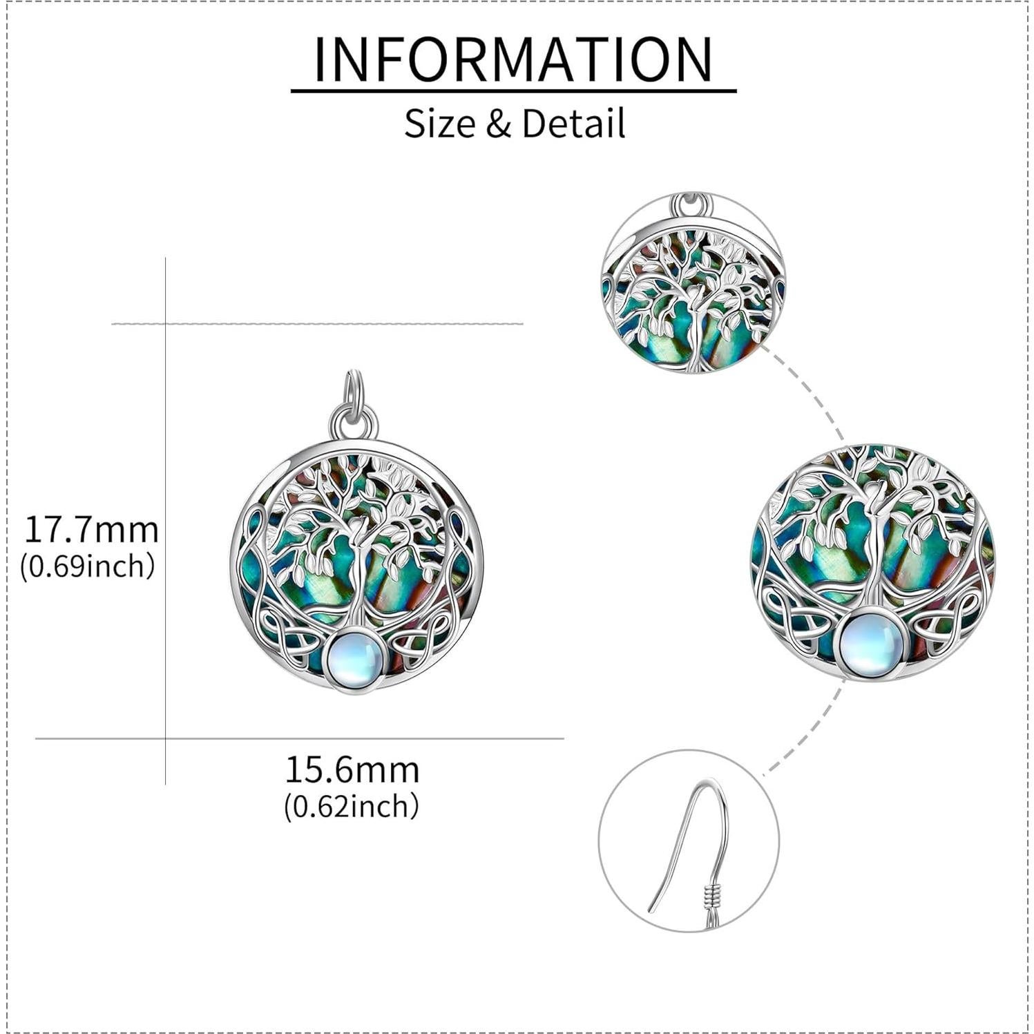 Pendientes Árbol de la Vida ONEFINITY 925 Plata Colgantes