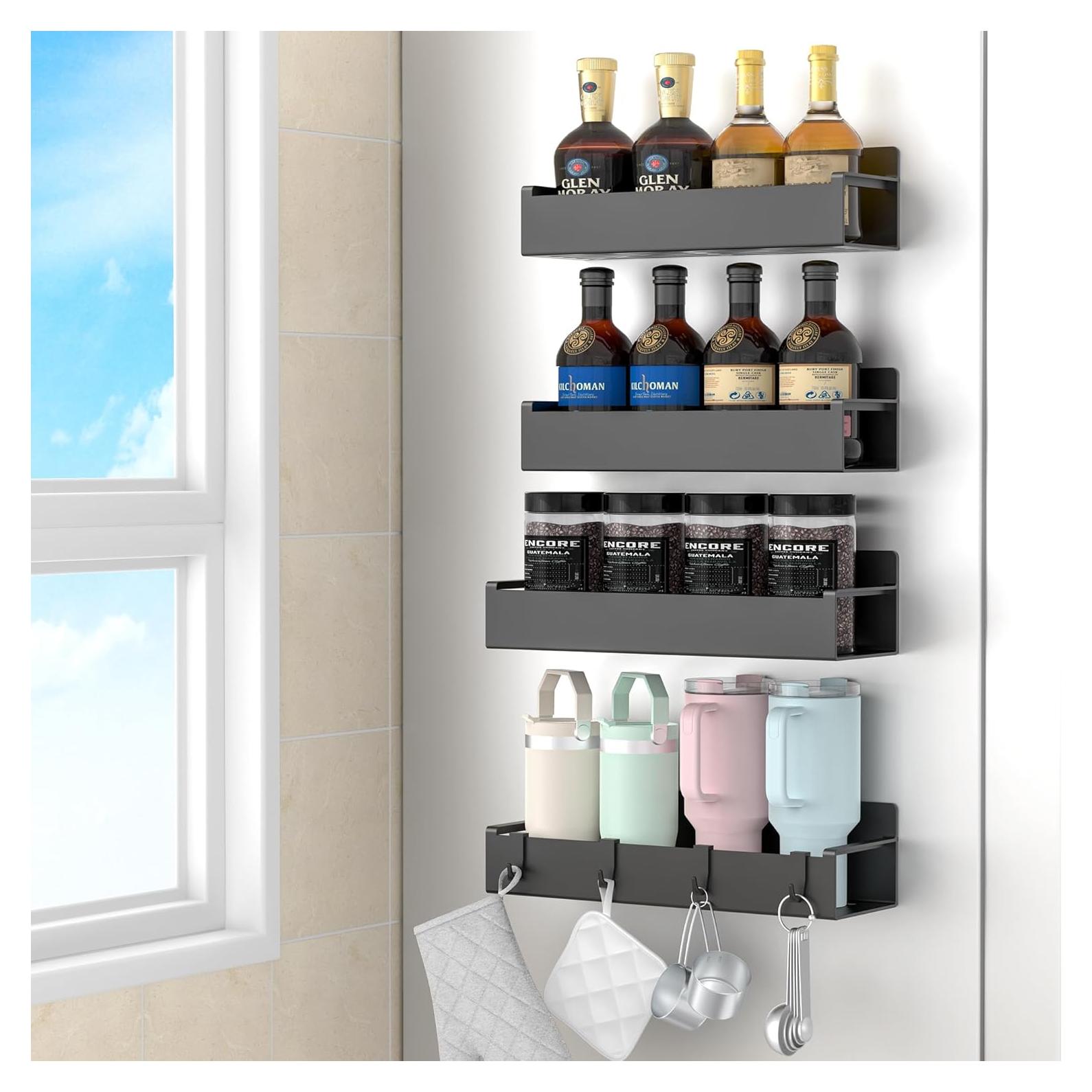 Organizador de Especias Magnético HuggieGems 4 Paquetes Negro