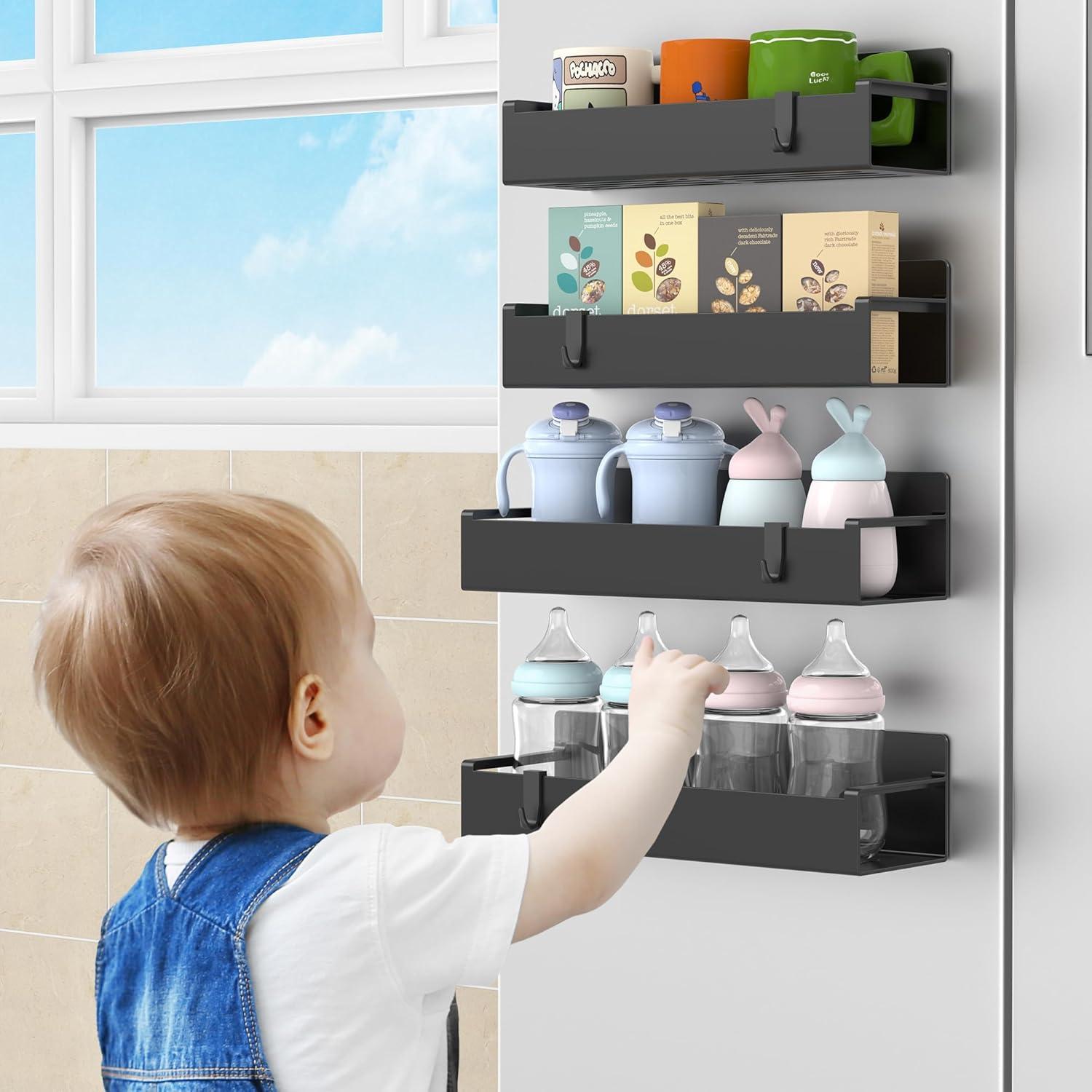 Organizador de Especias Magnético HuggieGems 4 Paquetes Negro