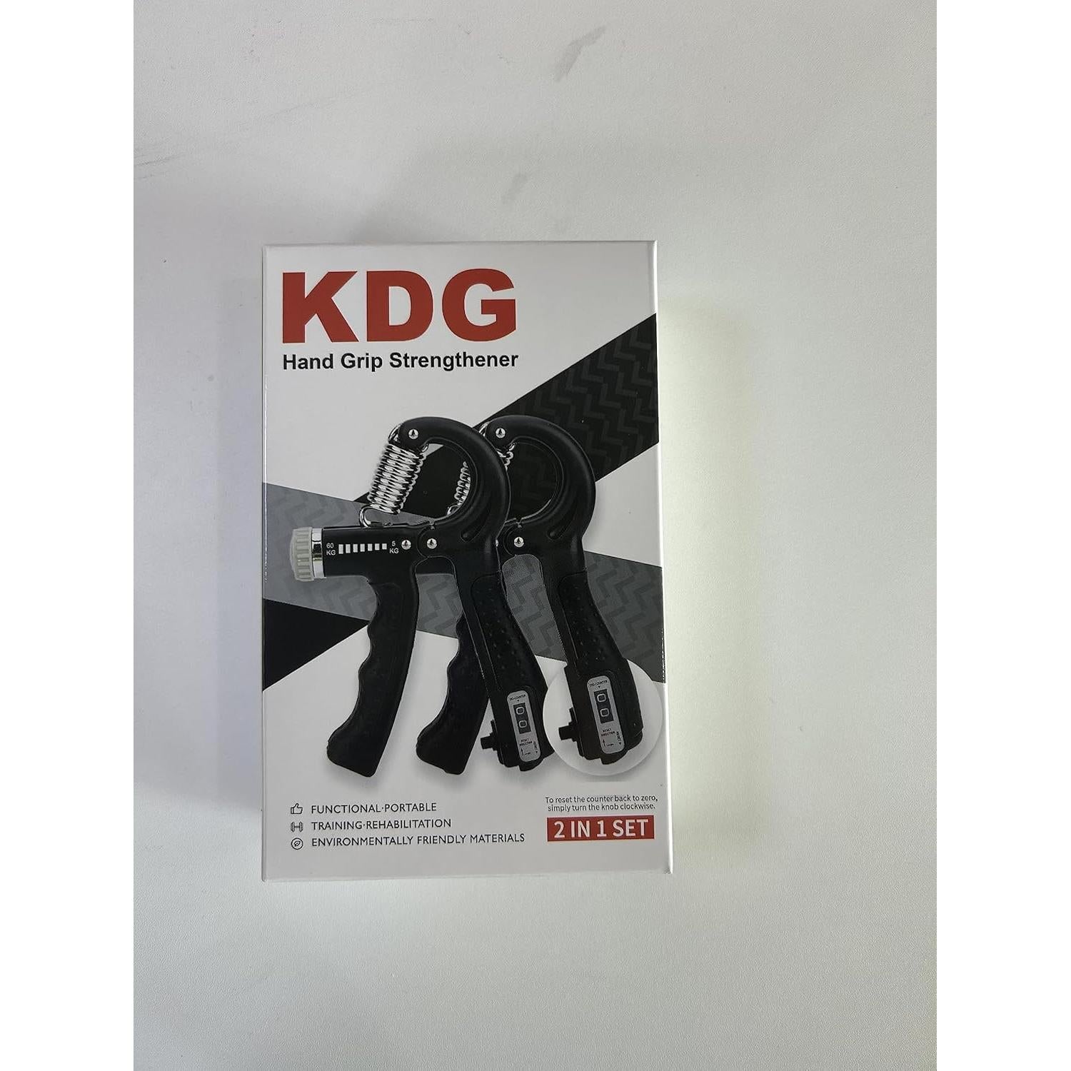Fortalecedor de Agarre KDG P-01 2 Paquetes Ajustable 4.54-59 kg