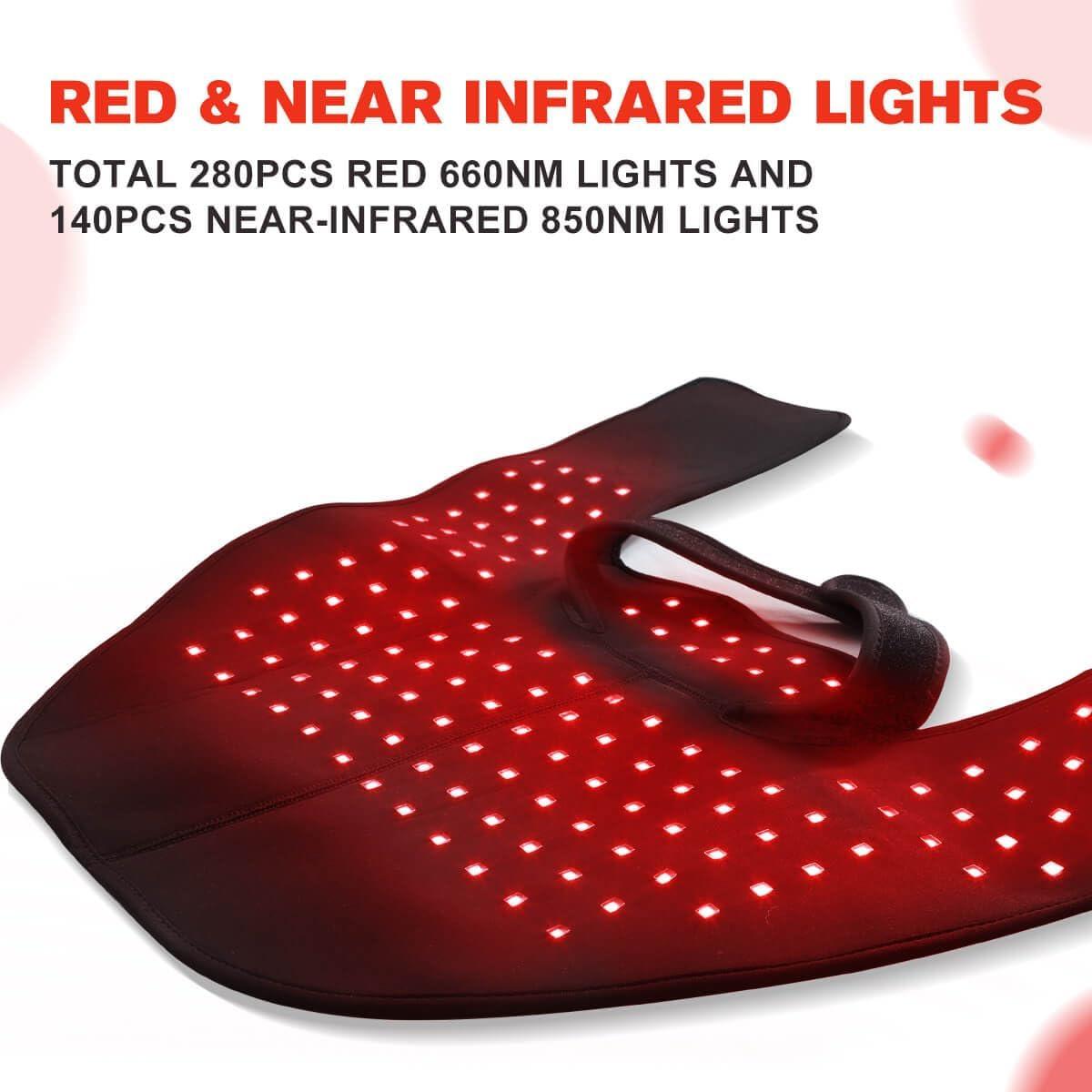 Terapia de Luz Roja Inalámbrica DGYAO RC2 para Cuello y Hombros