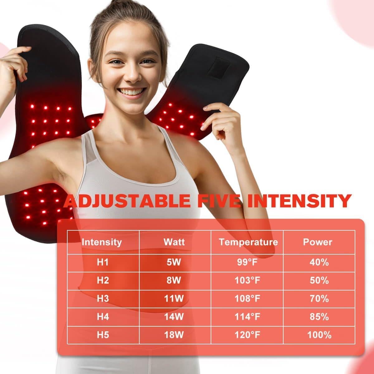 Terapia de Luz Roja Inalámbrica DGYAO RC2 para Cuello y Hombros