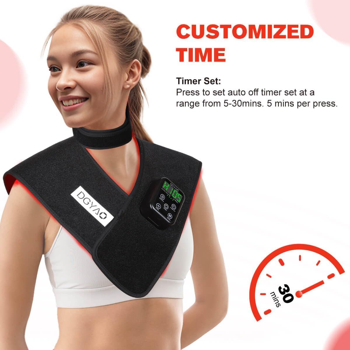 Terapia de Luz Roja Inalámbrica DGYAO RC2 para Cuello y Hombros