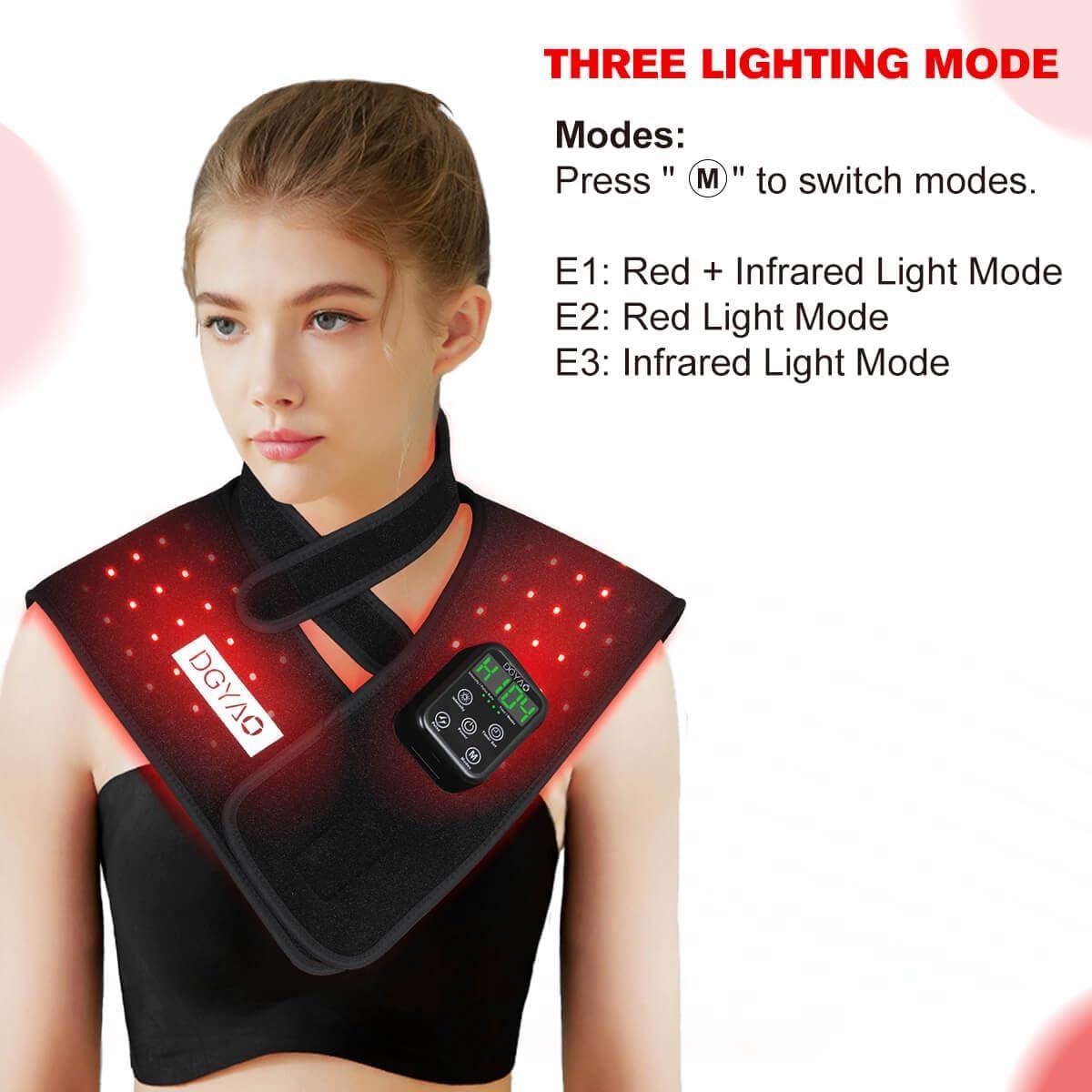 Terapia de Luz Roja Inalámbrica DGYAO RC2 para Cuello y Hombros