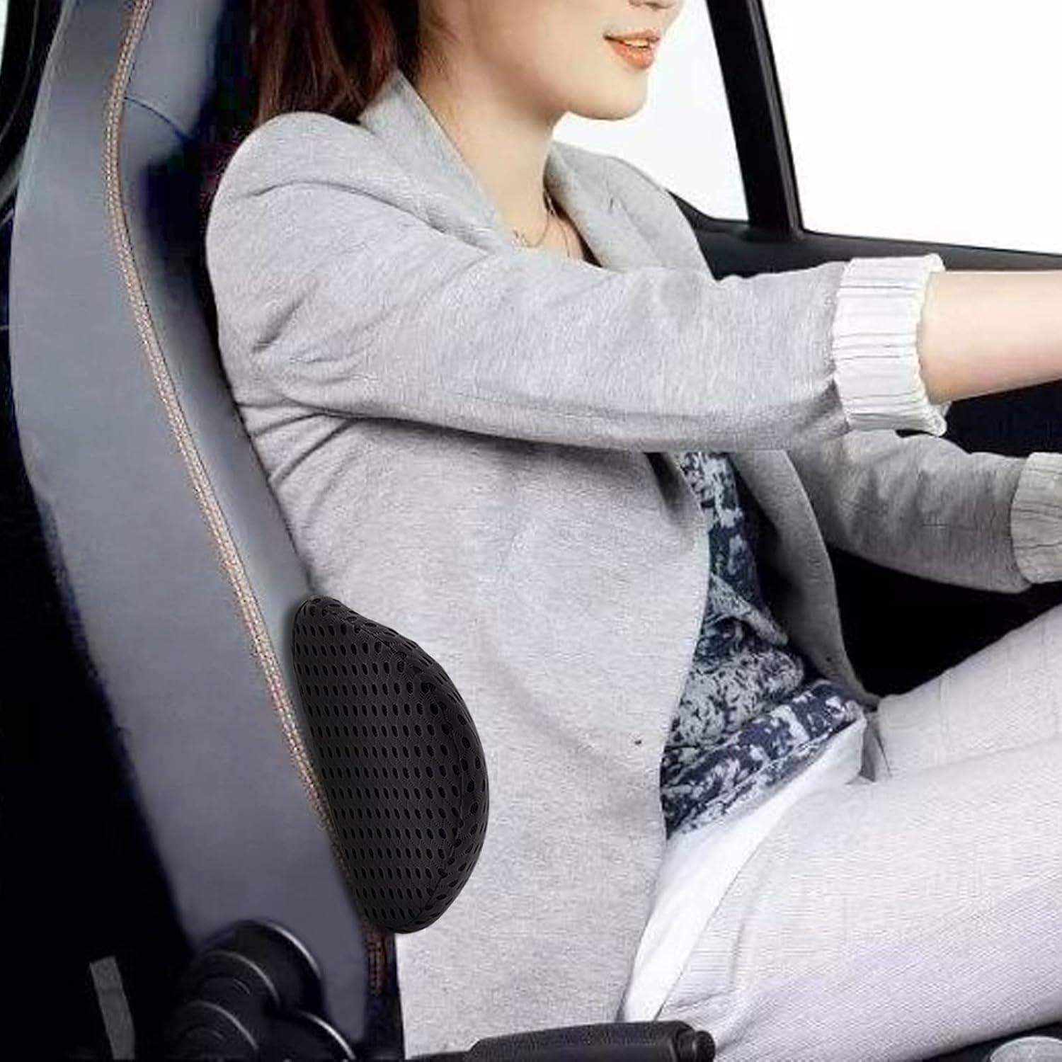 Cojín Lumbar FOUSUPDT Espuma Viscoelástica Negro 49.5x25.1cm