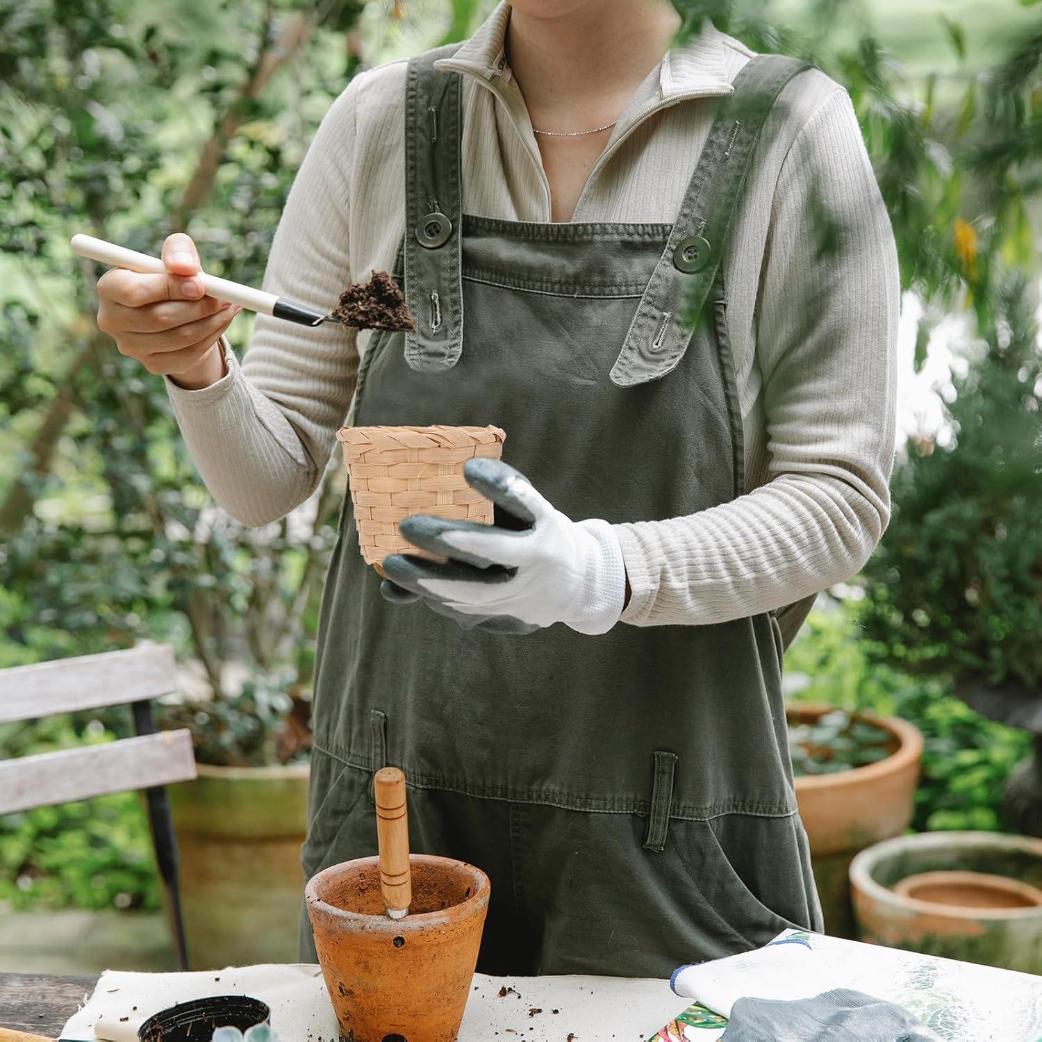 Cestas de Mimbre Artificiales Zerodeko 10 Piezas 7.5x7.5cm