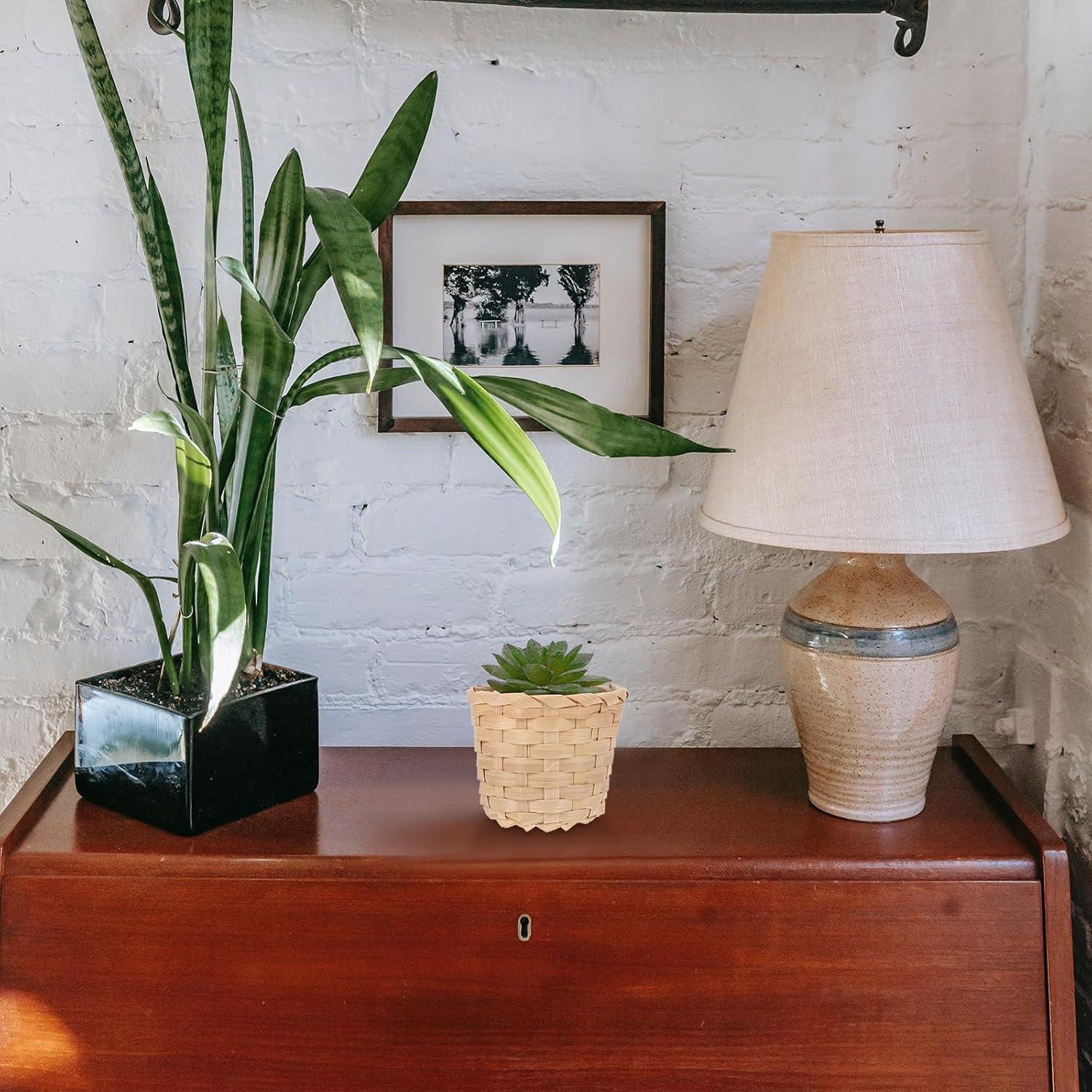 Cestas de Mimbre Artificiales Zerodeko 10 Piezas 7.5x7.5cm