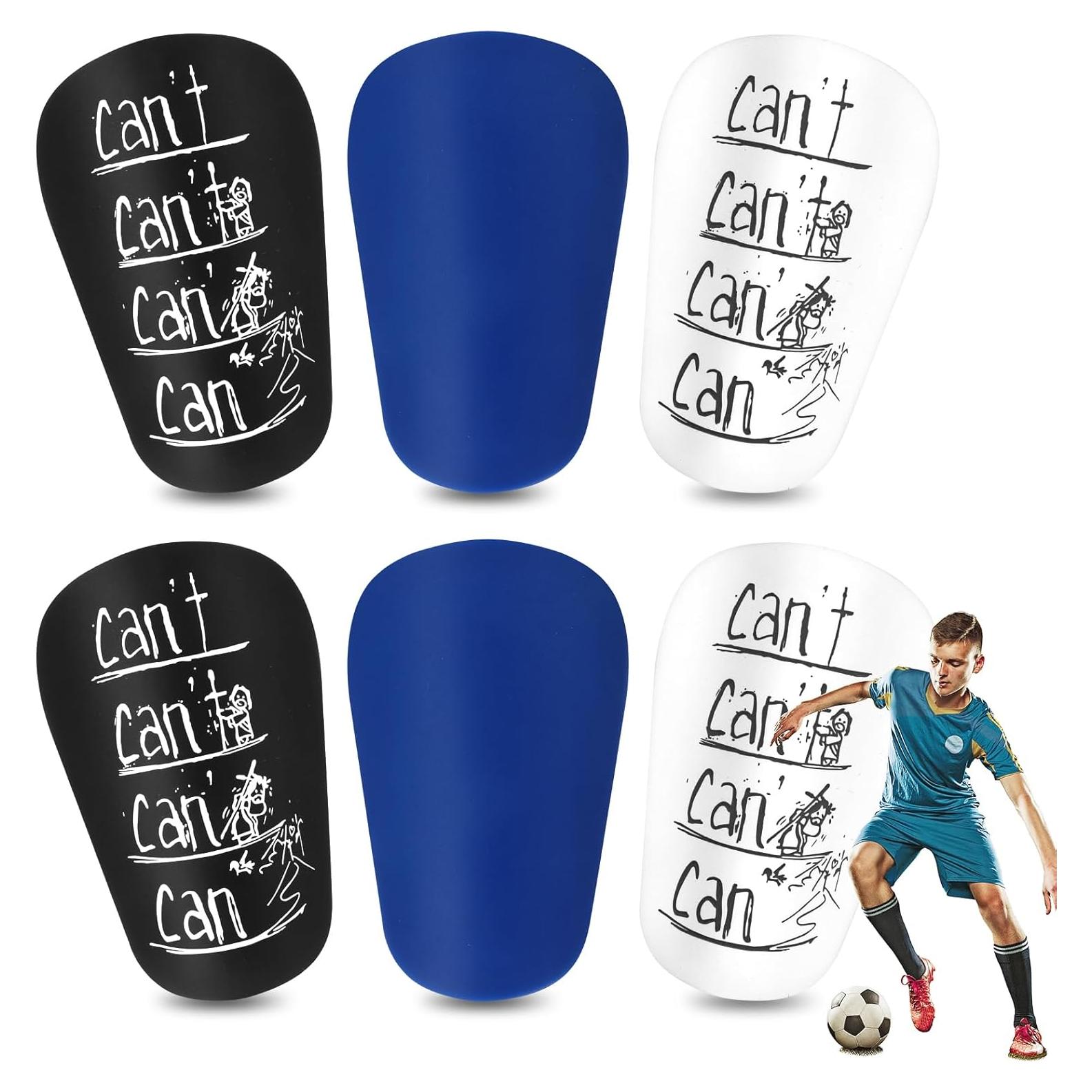 3 Pares Mini Espinilleras Draupnir 10x6 cm para Fútbol