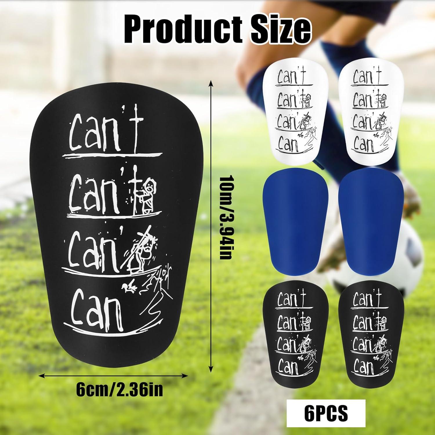 3 Pares Mini Espinilleras Draupnir 10x6 cm para Fútbol