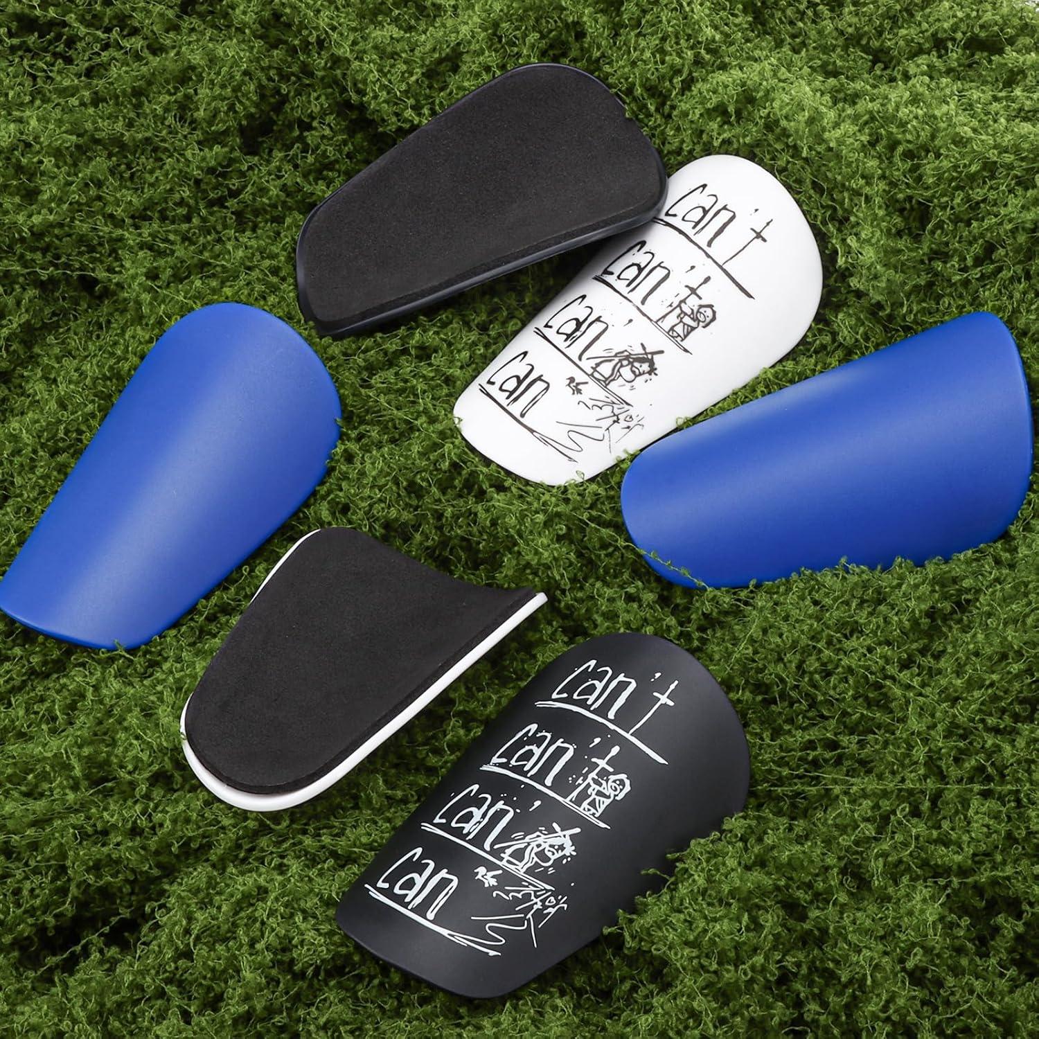 3 Pares Mini Espinilleras Draupnir 10x6 cm para Fútbol