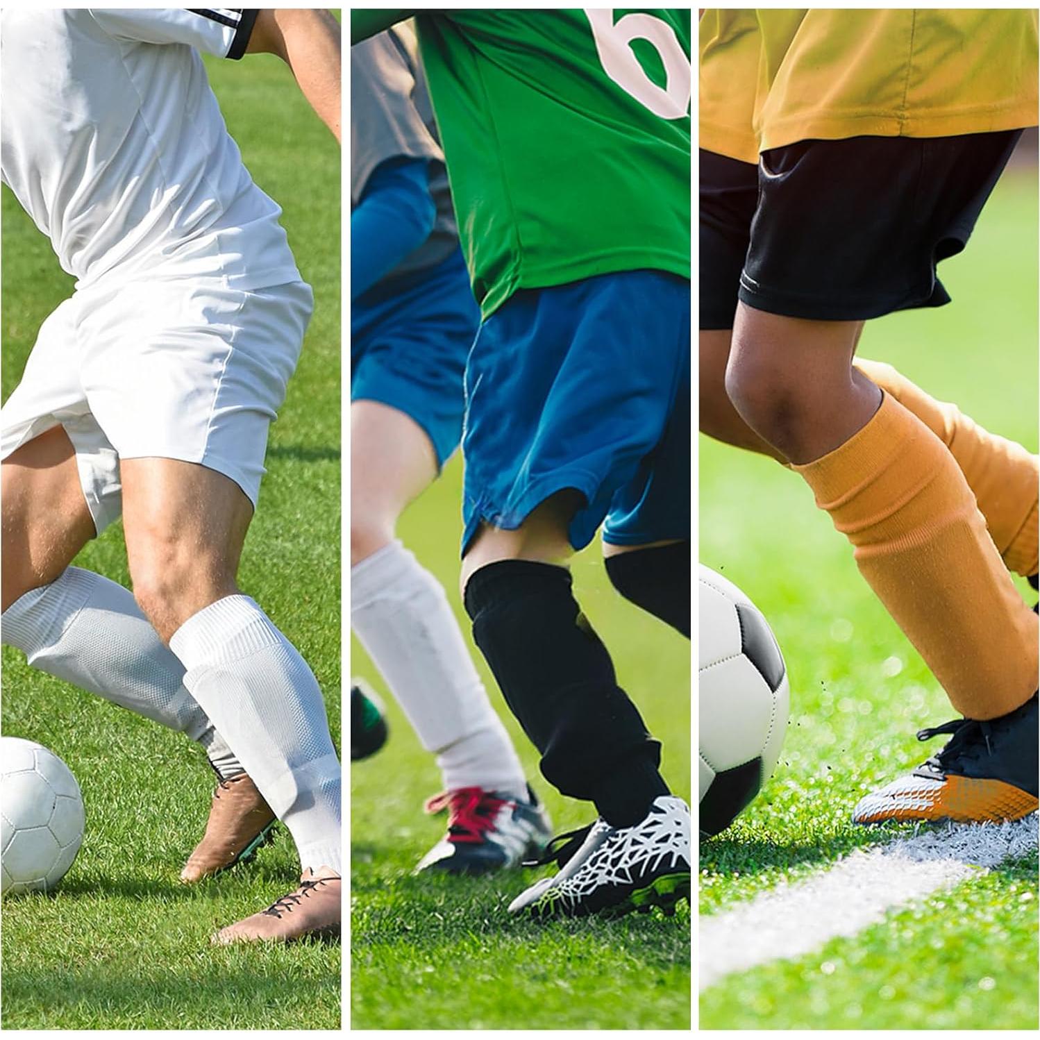 3 Pares Mini Espinilleras Draupnir 10x6 cm para Fútbol