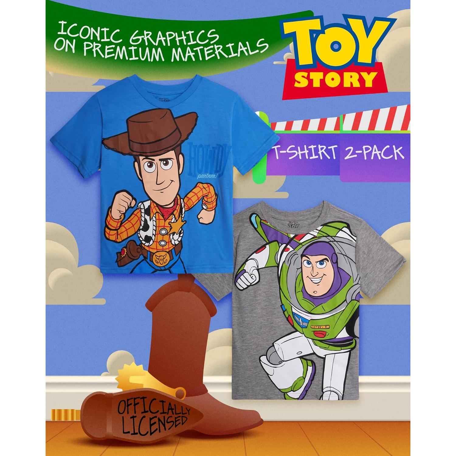 Camisetas Gráficas Disney Toy Story para Niños 2T - Paquete de 2