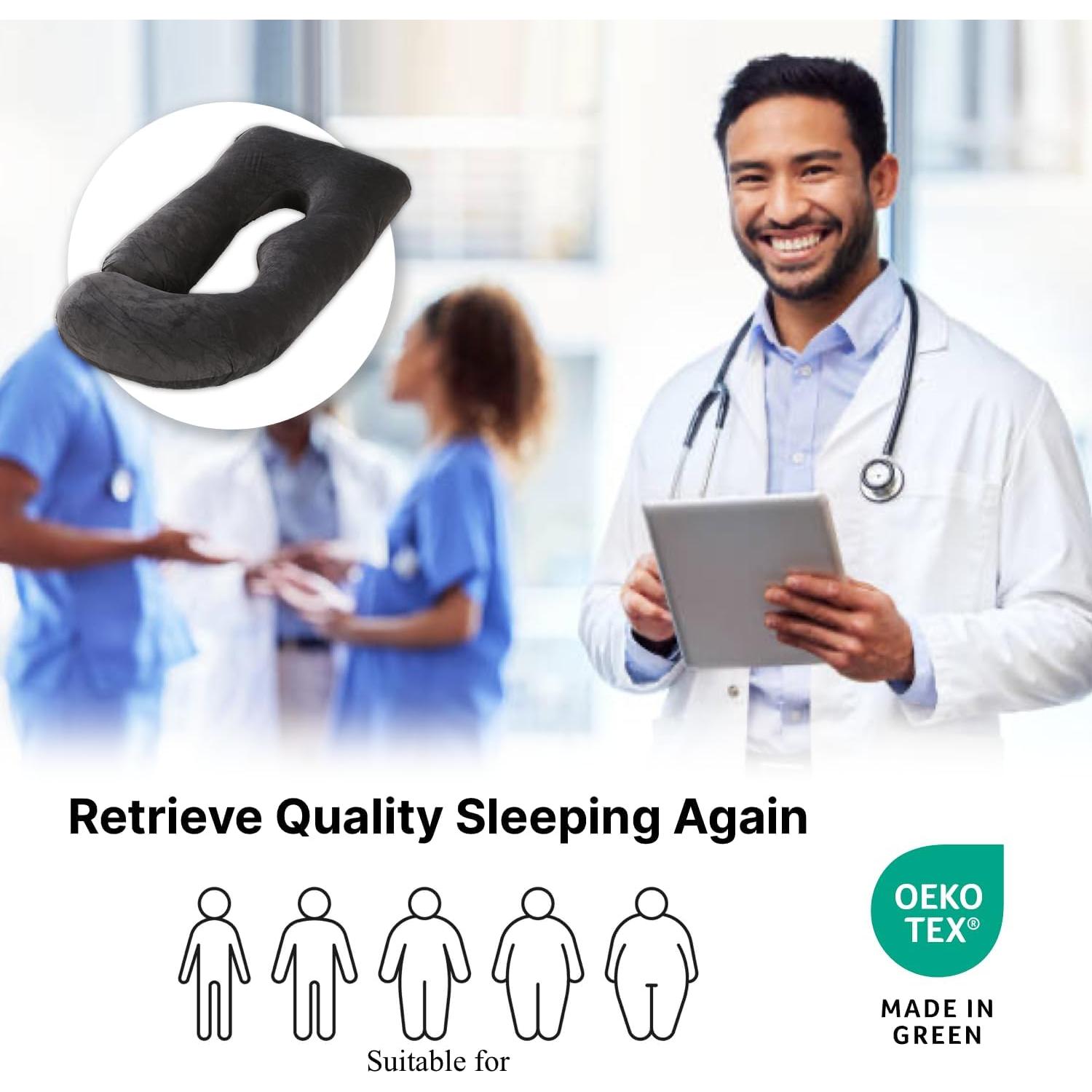 Almohada de Maternidad ALLOPERA Jshape 144.78 cm Terciopelo