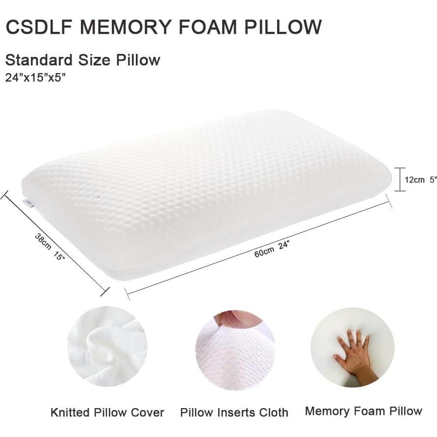 Almohada de Espuma Viscoelástica CSDLF Estándar Suave Blanca