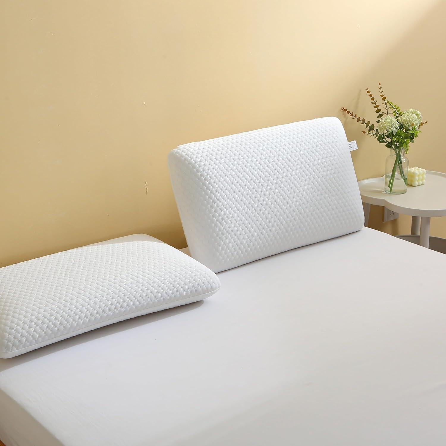 Almohada de Espuma Viscoelástica CSDLF Estándar Suave Blanca
