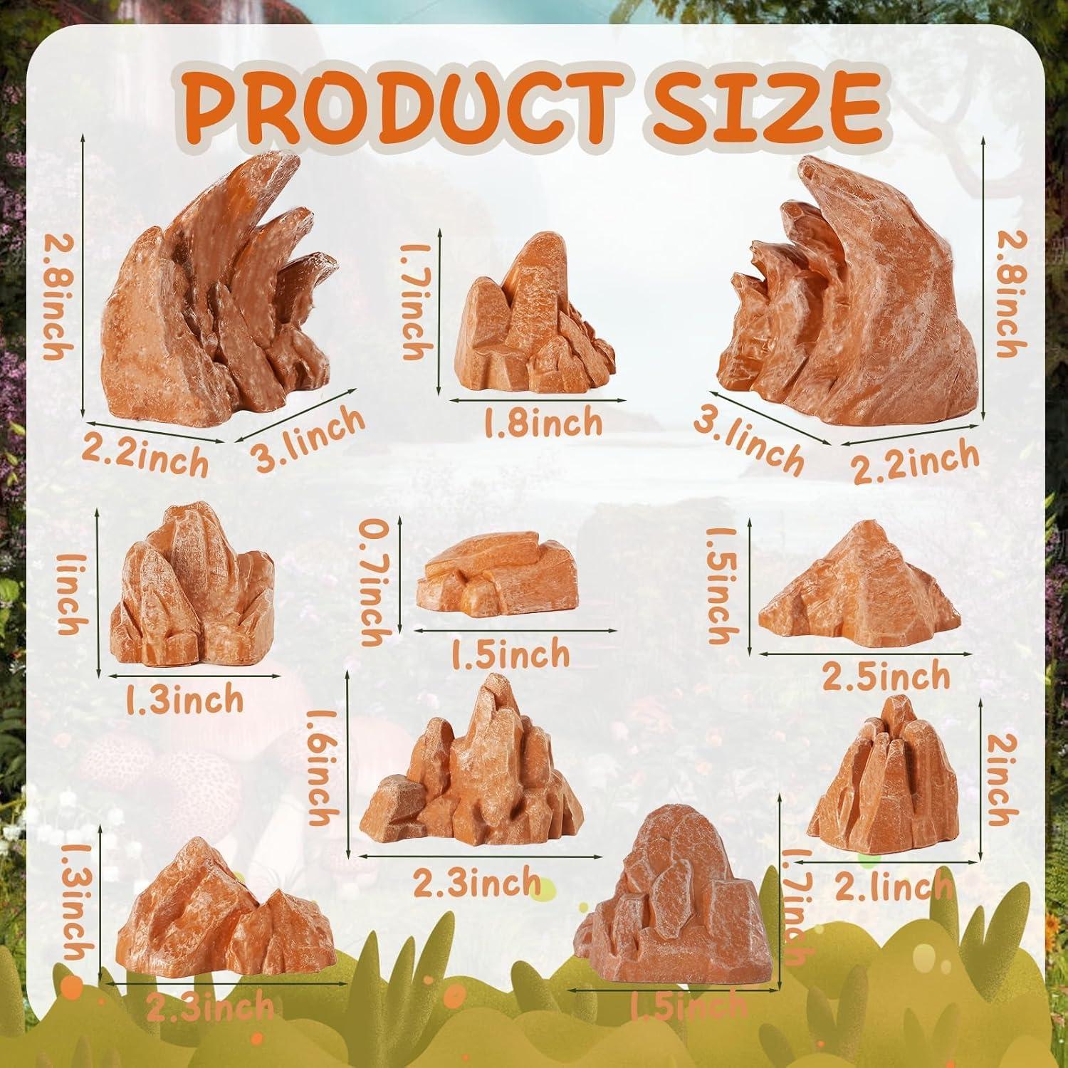 Warmtree 10 Pcs Rocas de Diorama de Simulación en Miniatura