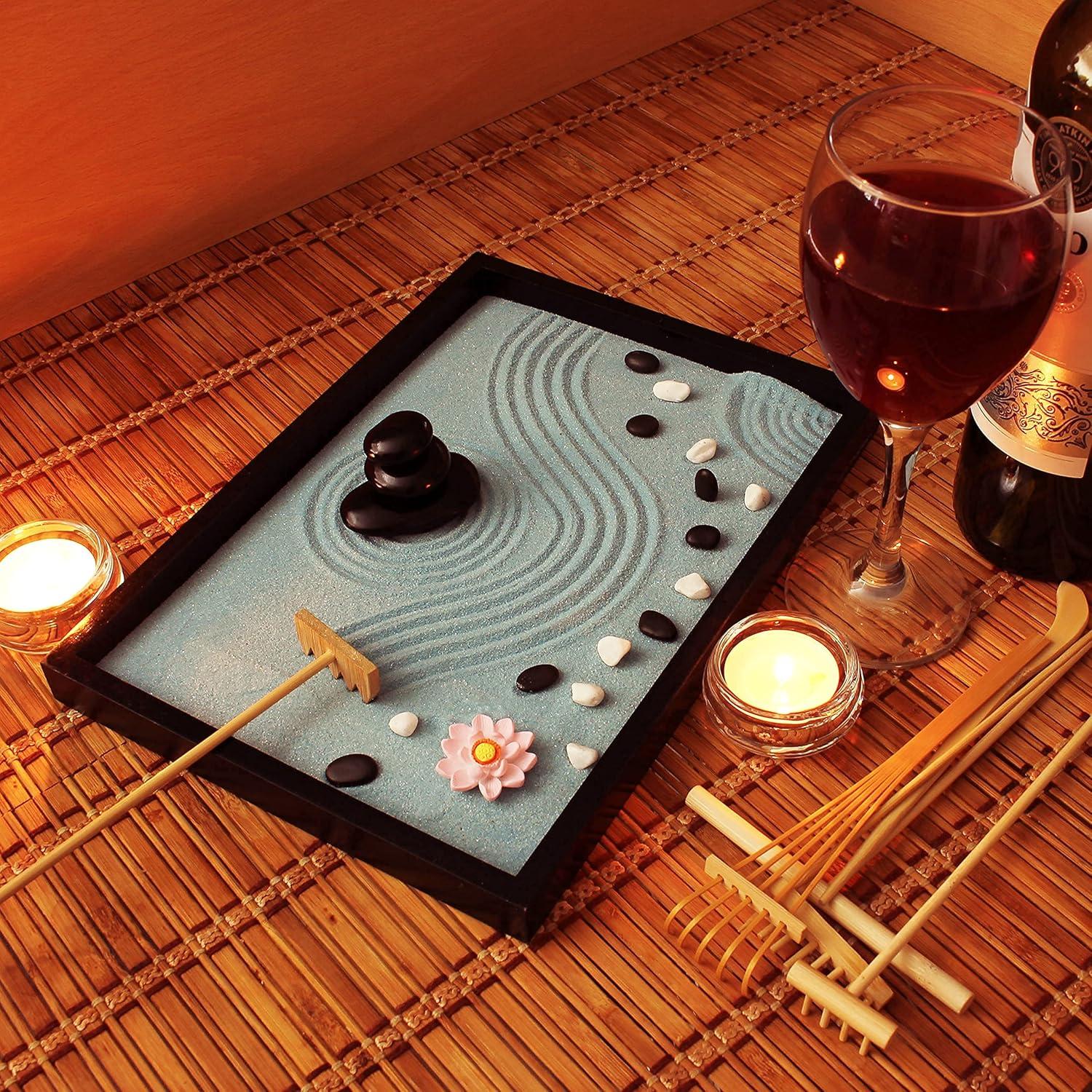 Jardín Zen Island Falls Home 28x20 cm Decoración Japonesa