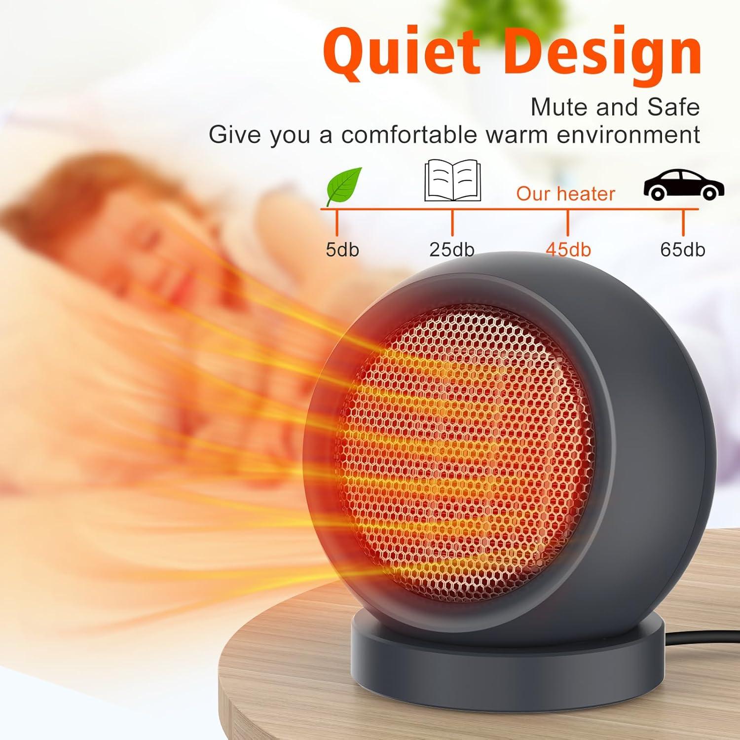 Calentador Eléctrico de Cerámica PTC Coolfor 0.61 kg Gris