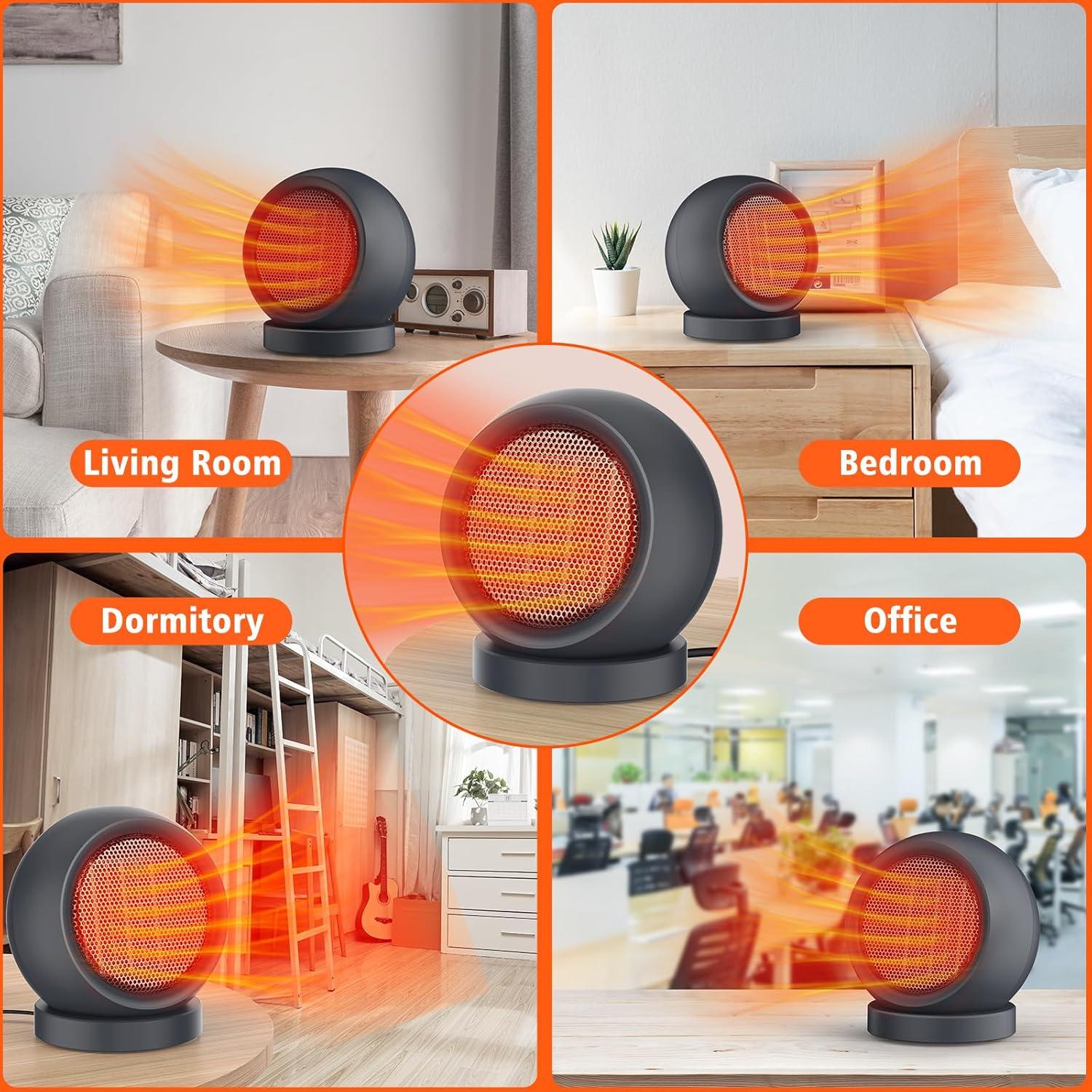 Calentador Eléctrico de Cerámica PTC Coolfor 0.61 kg Gris