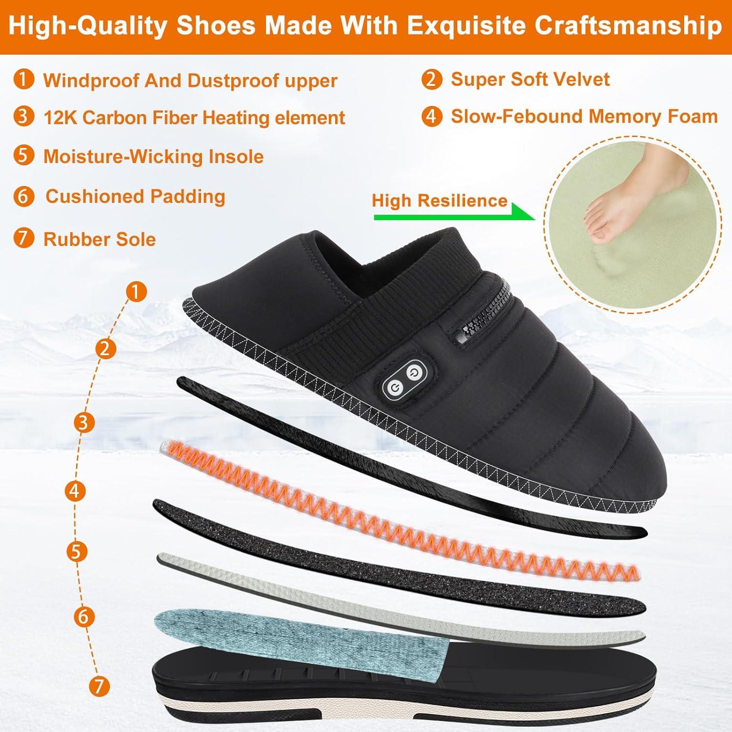 Pantuflas Calentadas BIAL Unisex con Batería Recargable