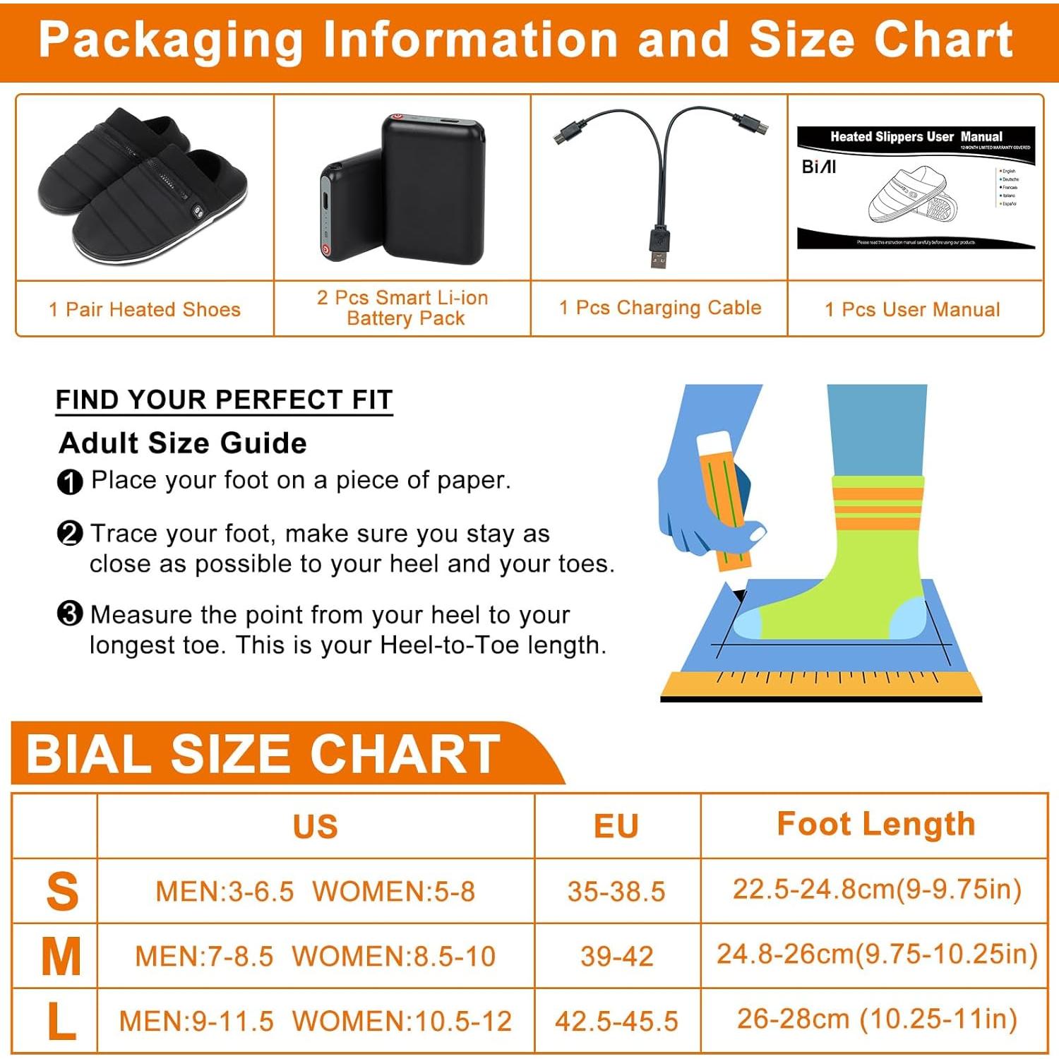 Pantuflas Calentadas BIAL Unisex con Batería Recargable