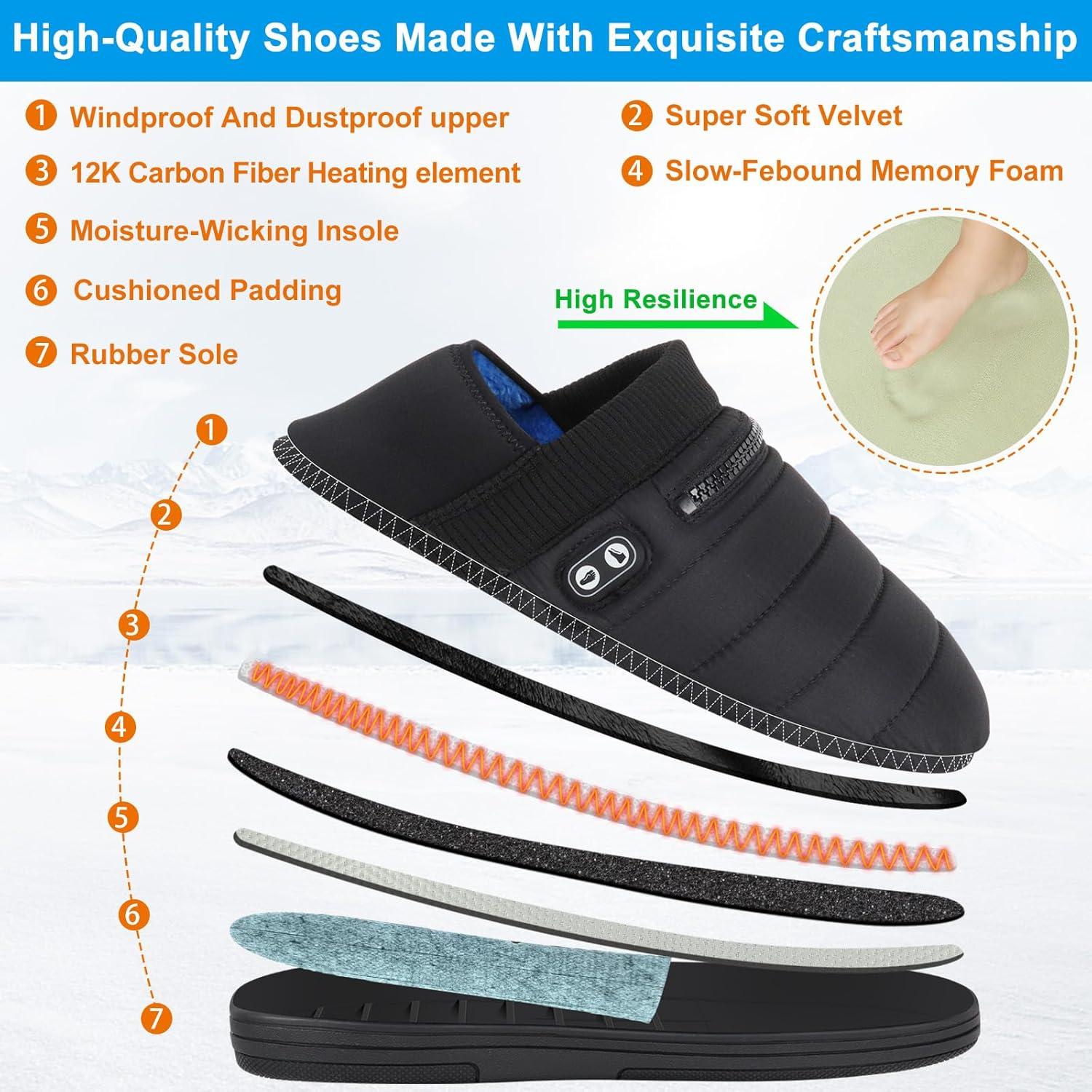 Pantuflas Calentadas BIAL Unisex RTX-DR08L, Calor Eléctrico