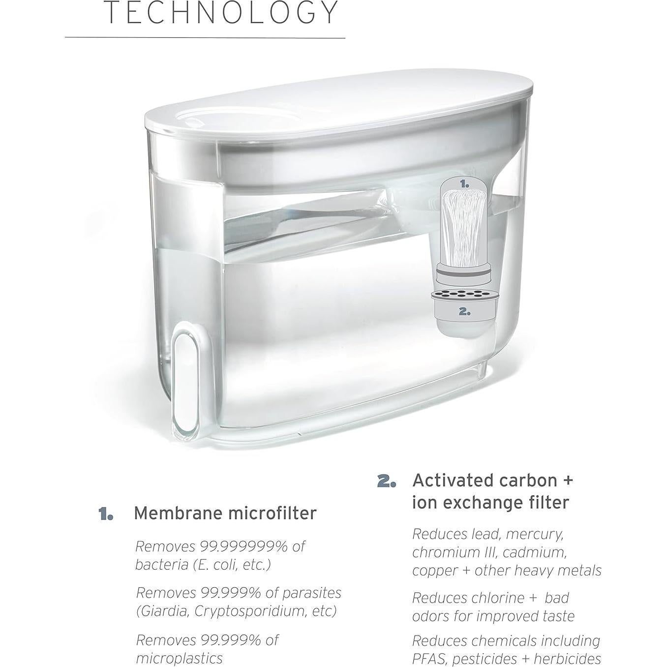 Dispensador de Filtro de Agua LifeStraw Home 18 Tazas Blanco