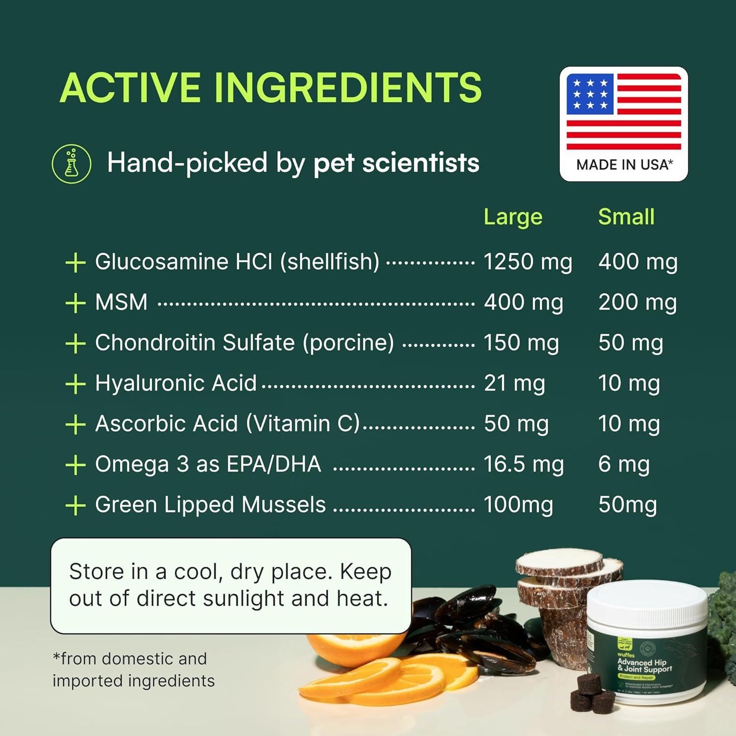 Suplemento Articular Wuffes para Perros - Glucosamina y Omega 3