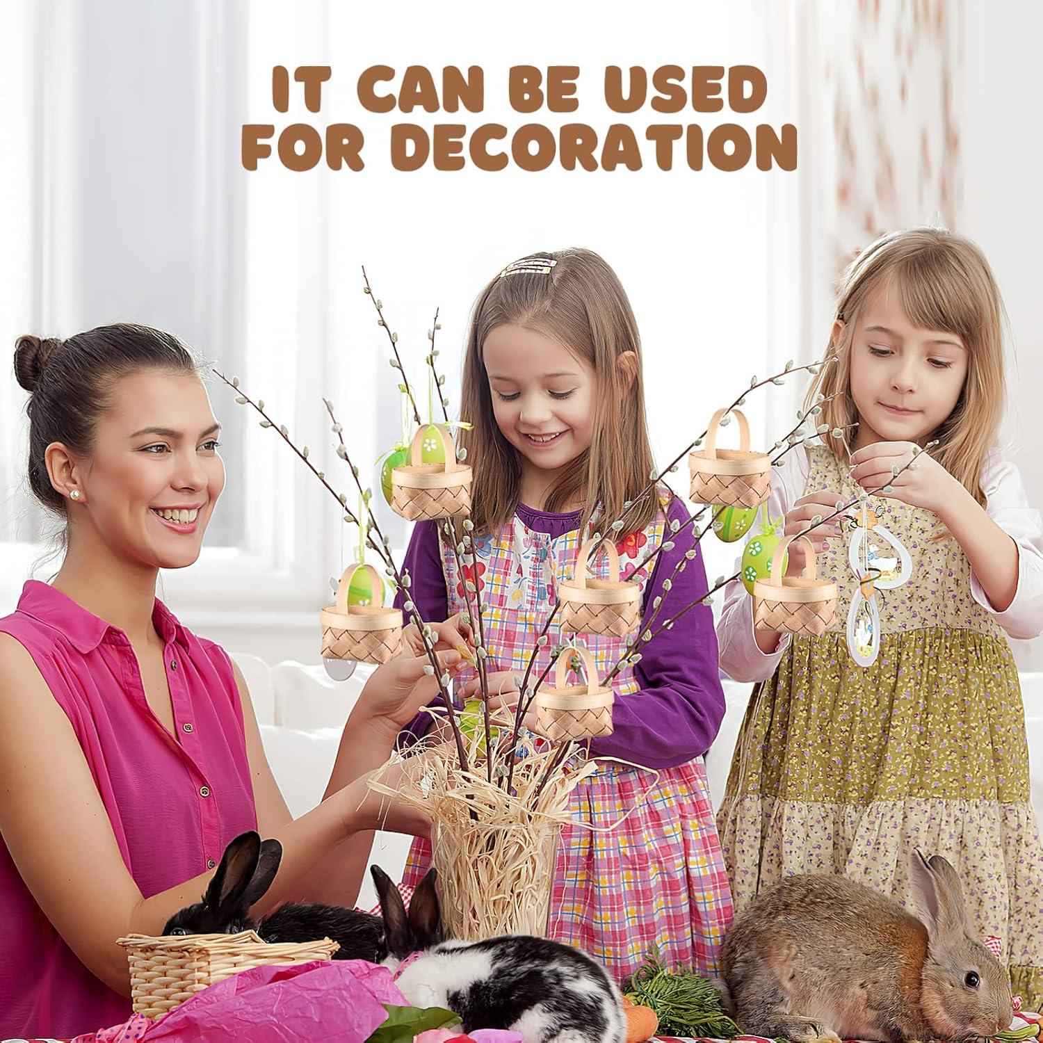 Mini Cestas de Madera Yardwe 12 Piezas 6x5 cm Decoración