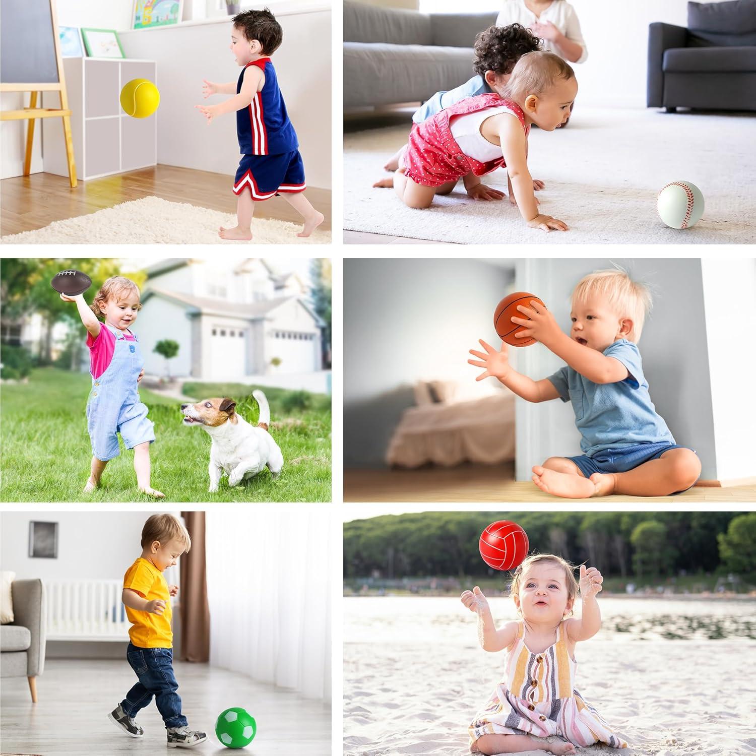 Set de Mini Pelotas Deportivas Billeeit para Niños 6 Piezas