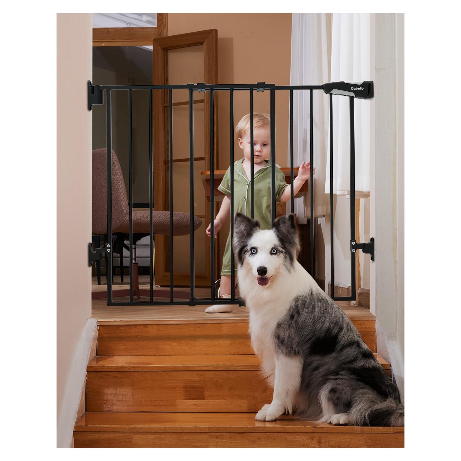 Puerta de Seguridad Babelio 66-109 cm Ajustable Negra