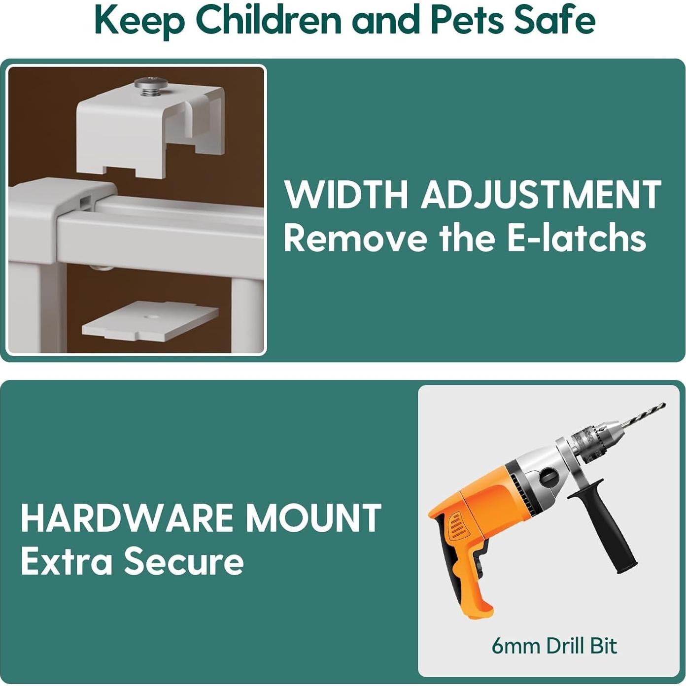 Puerta de Seguridad Babelio 66-109 cm Ajustable Negra