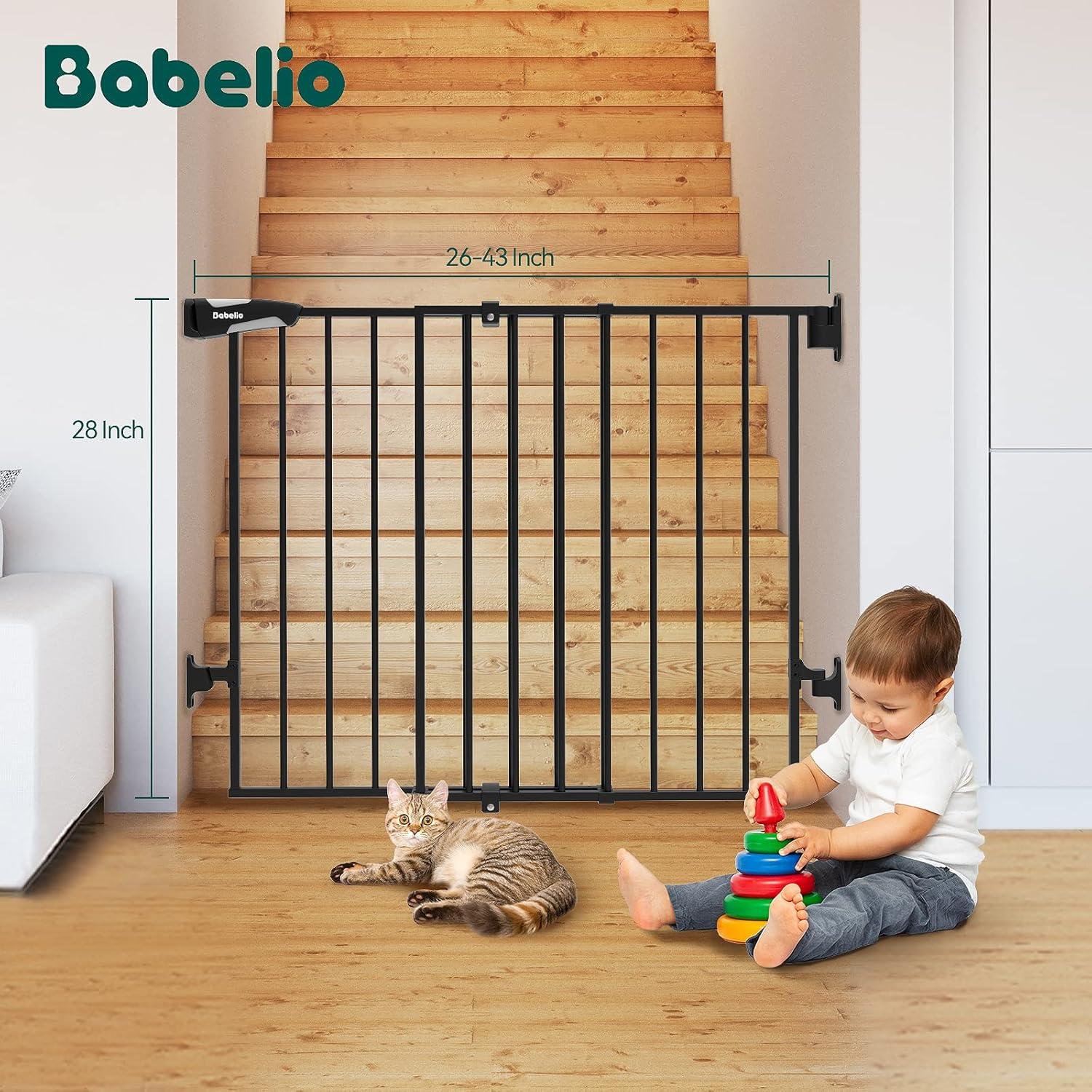 Puerta de Seguridad Babelio 66-109 cm Ajustable Negra