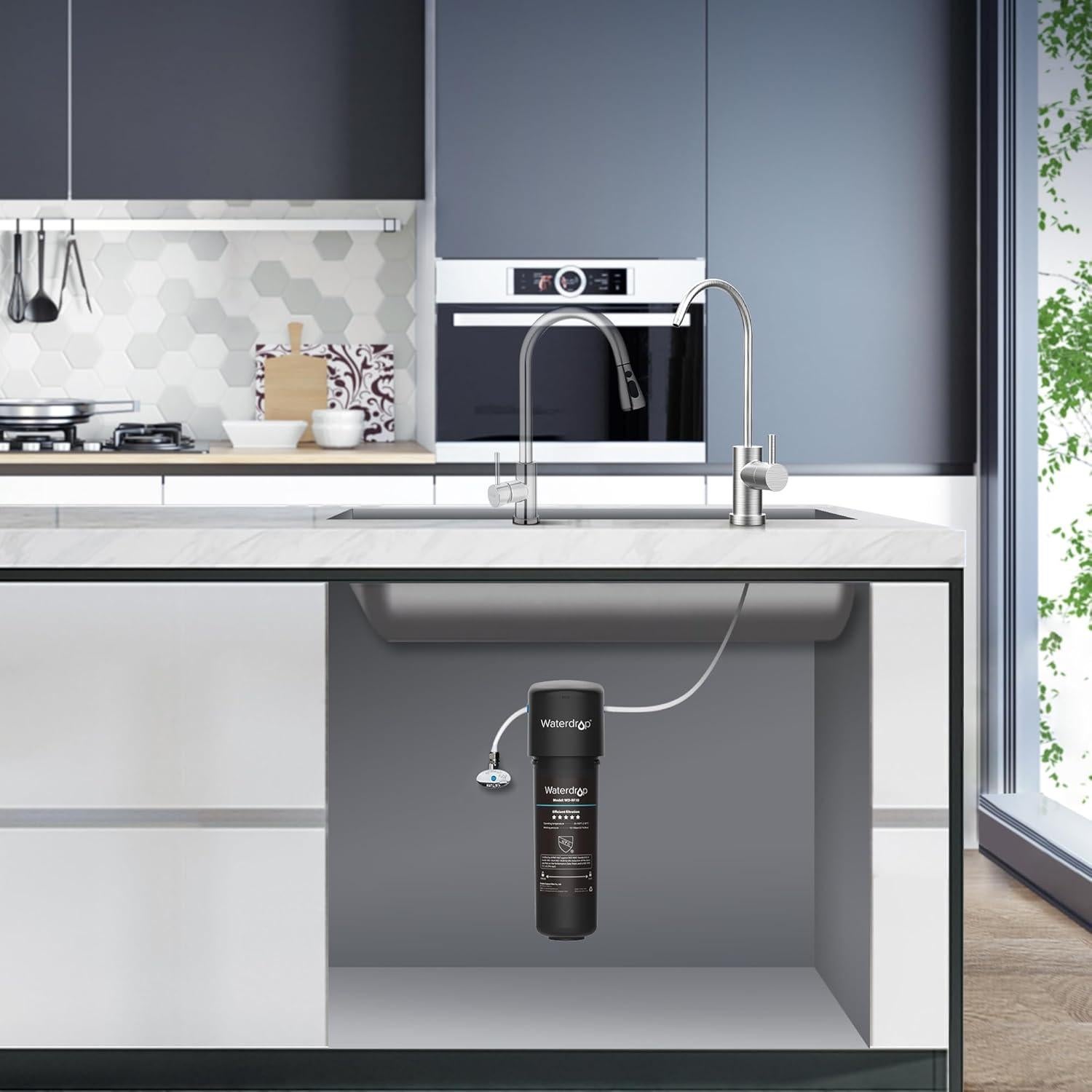 Filtro de agua bajo fregadero Waterdrop WD-10UB, reduce PFAS y plomo
