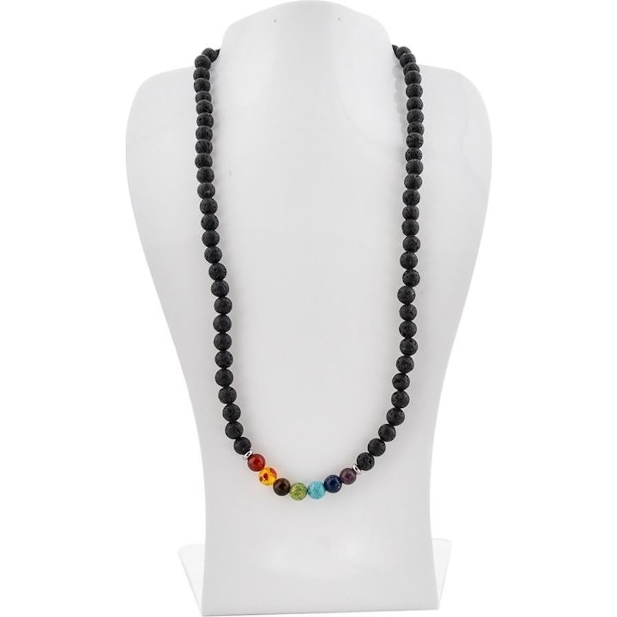 Collar de Lava Volcánica Mystiqs 45.72 cm Difusor Aceites