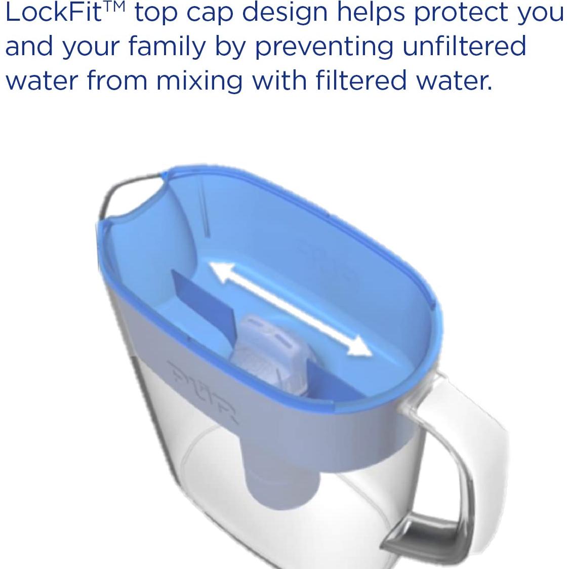 Jarra de Filtro de Agua PUR 7 Tazas Blanca/Azul - Filtración Rápida