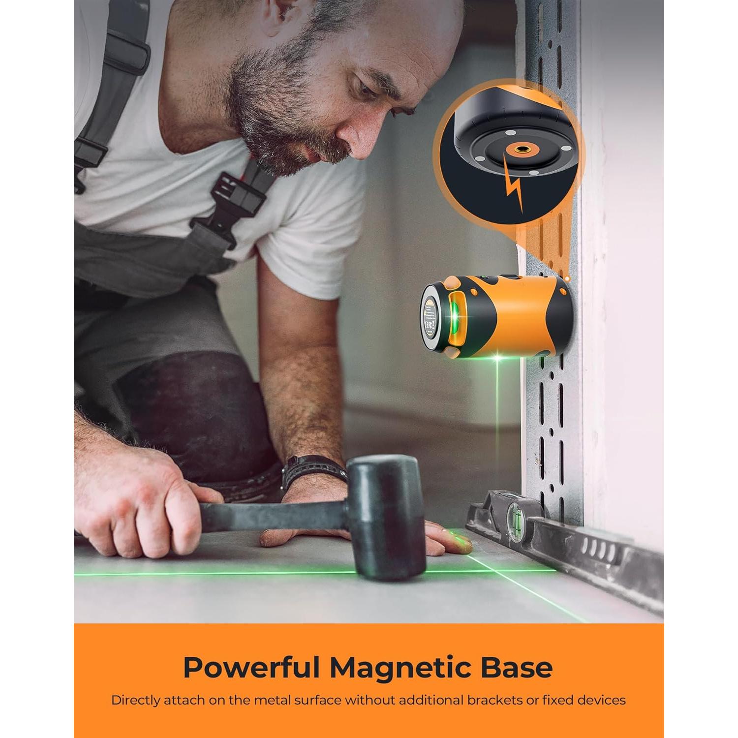 Nivel Láser 360° CIGMAN CM-505 con Trípode y Batería