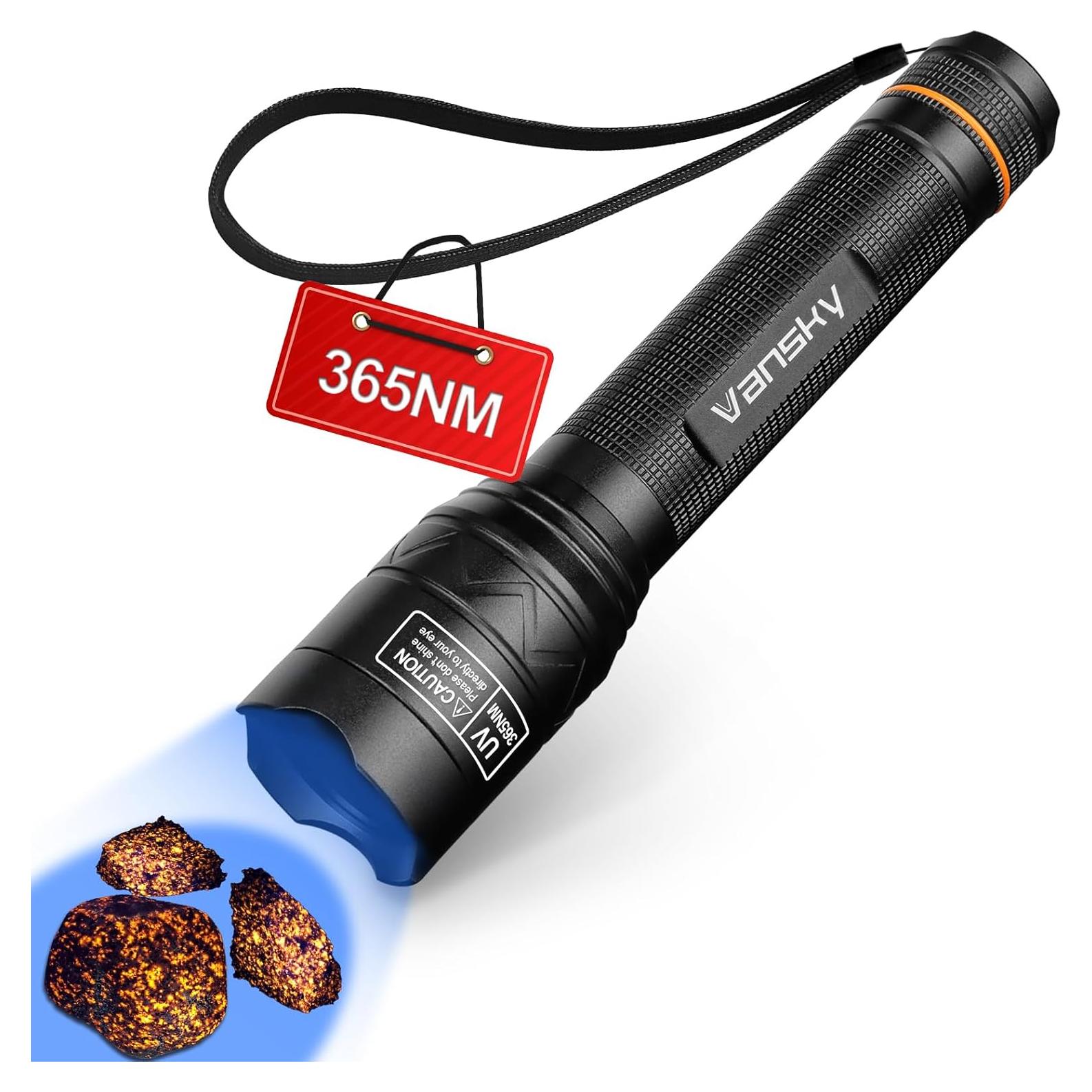 Linterna UV 365nm Vansky S5C para Detección de Orina de Mascotas