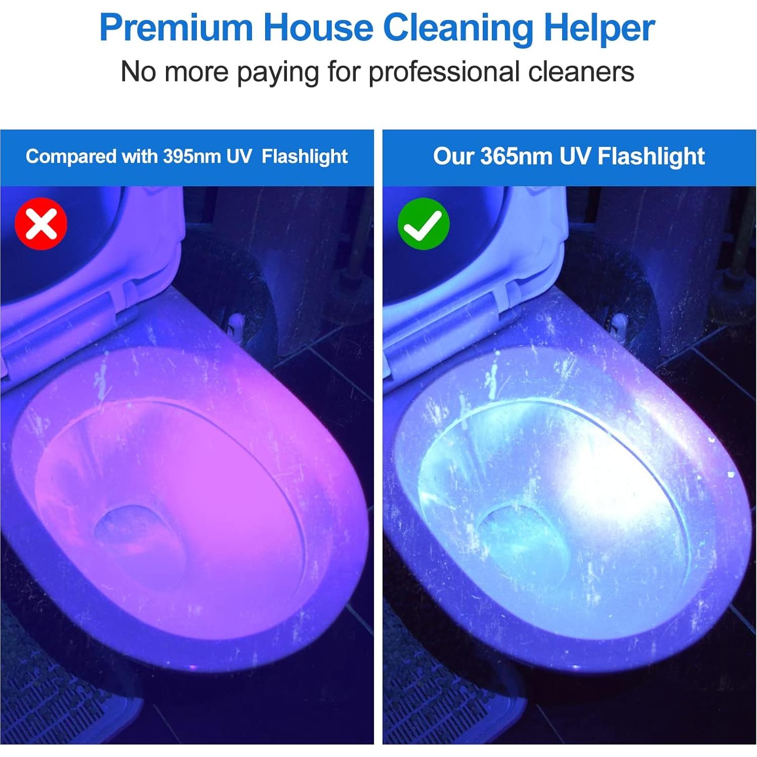 Linterna UV 365nm Vansky S5C para Detección de Orina de Mascotas