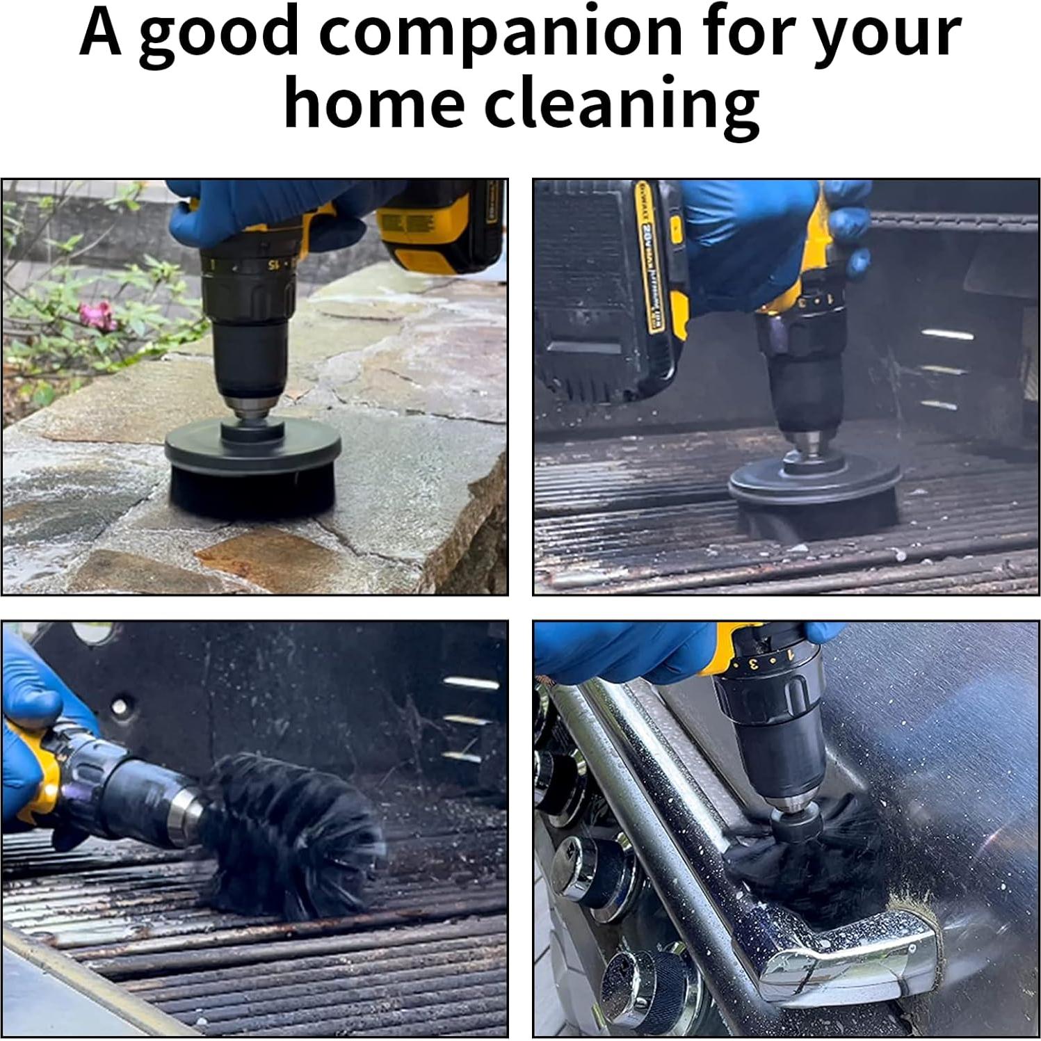 Juego de 8 Accesorios de Cepillo de Limpieza ETOUPA Negro