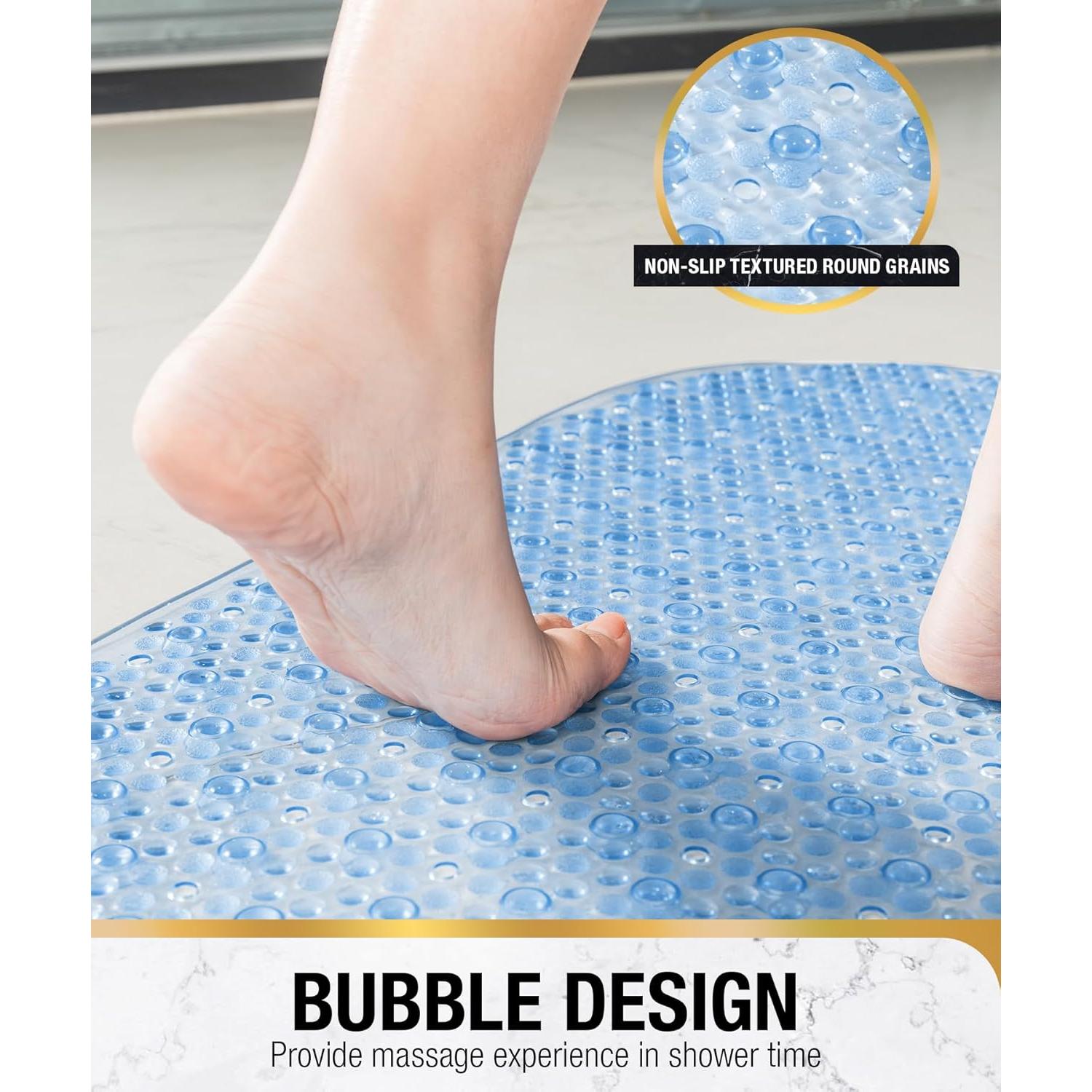 Alfombrilla Antideslizante Ovalada HITSLAM 68.6x38.1 cm Azul