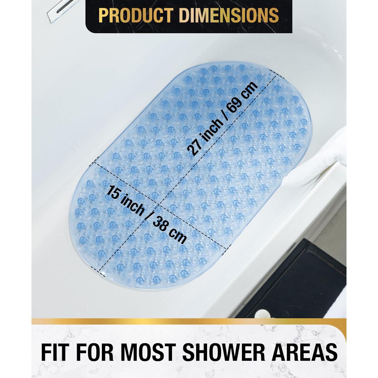 Alfombrilla Antideslizante Ovalada HITSLAM 68.6x38.1 cm Azul