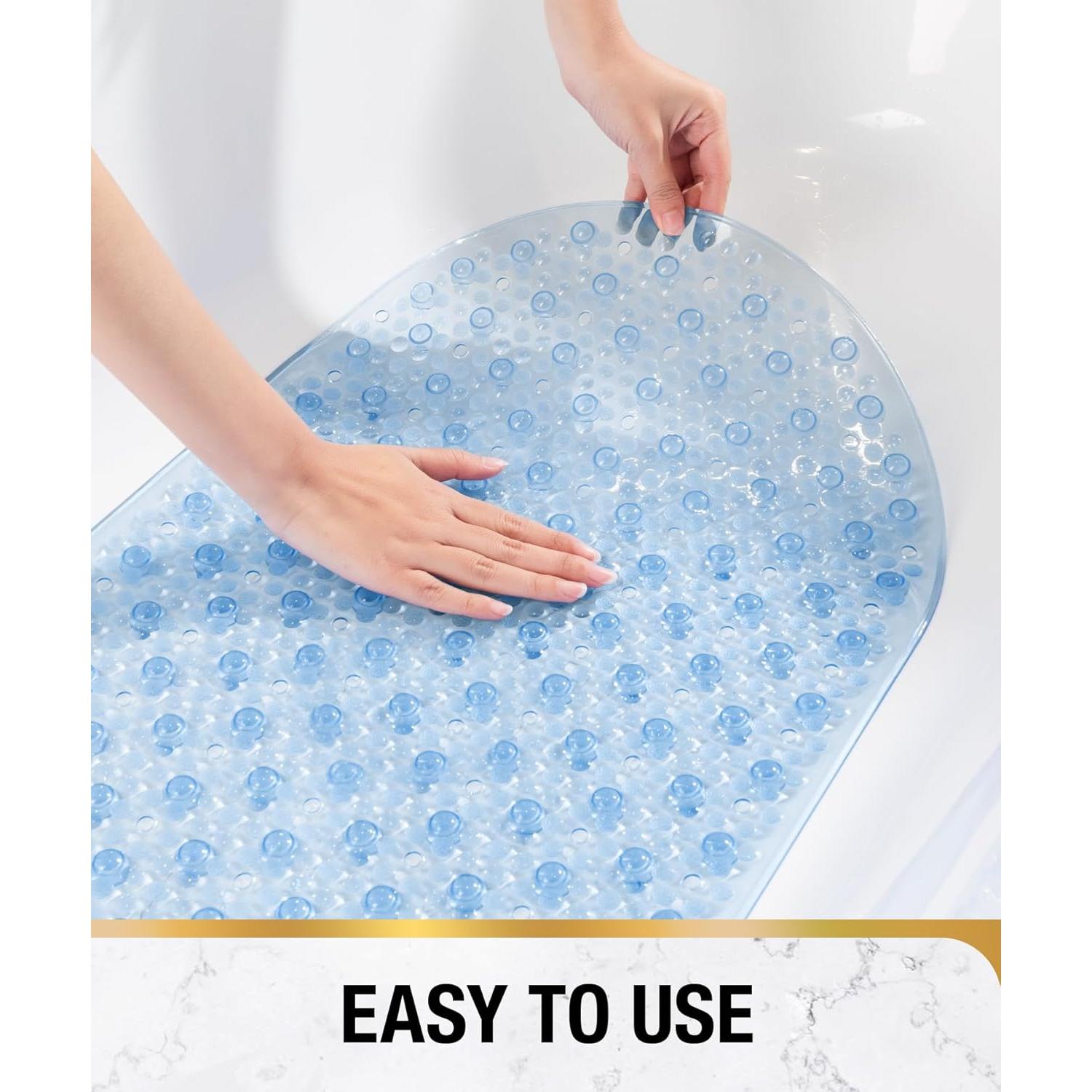 Alfombrilla Antideslizante Ovalada HITSLAM 68.6x38.1 cm Azul