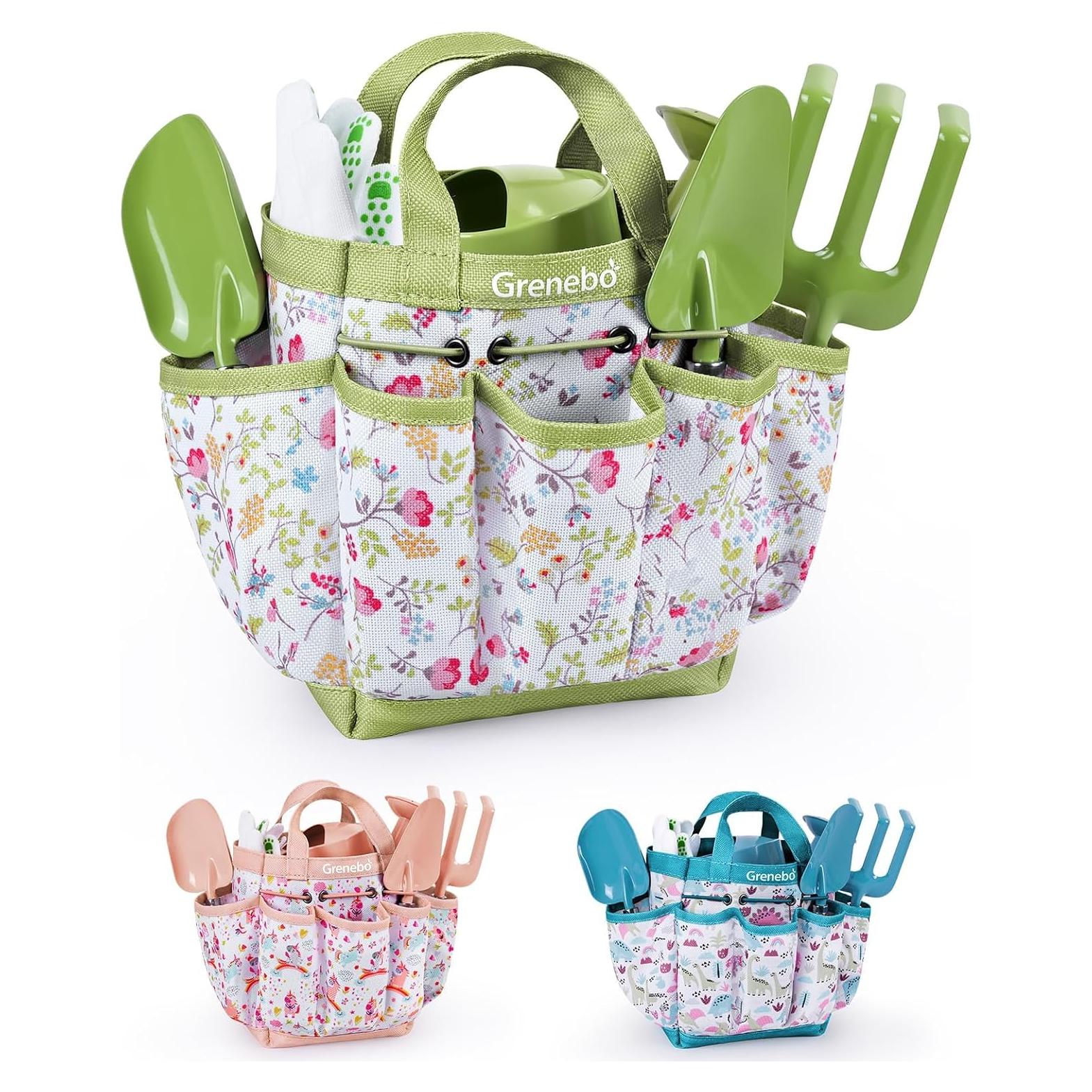 Set de Jardinería para Niños Grenebo 9 Piezas Verde