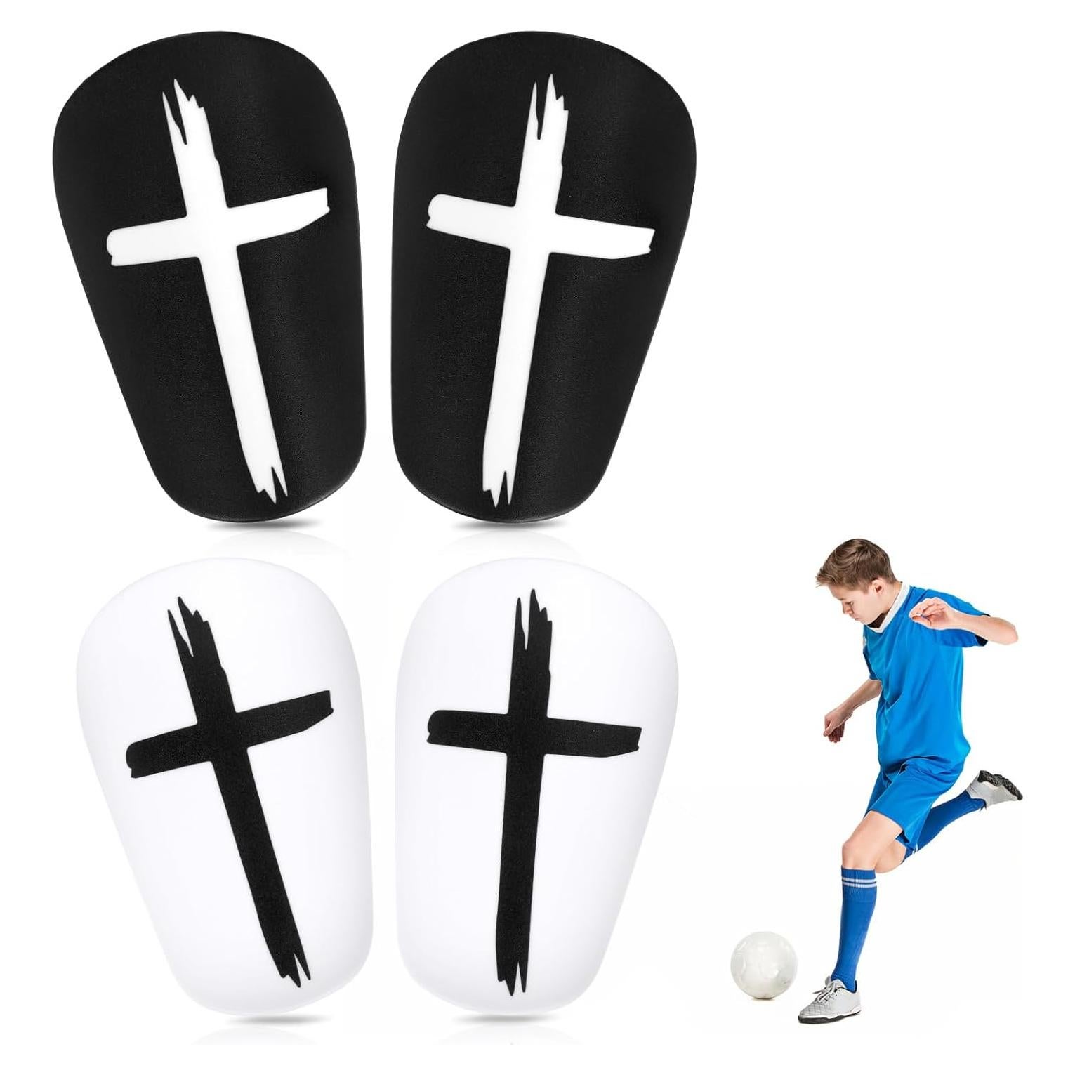 2 Pares de Espinilleras de Fútbol NQEUEPN Mini 8x5 cm